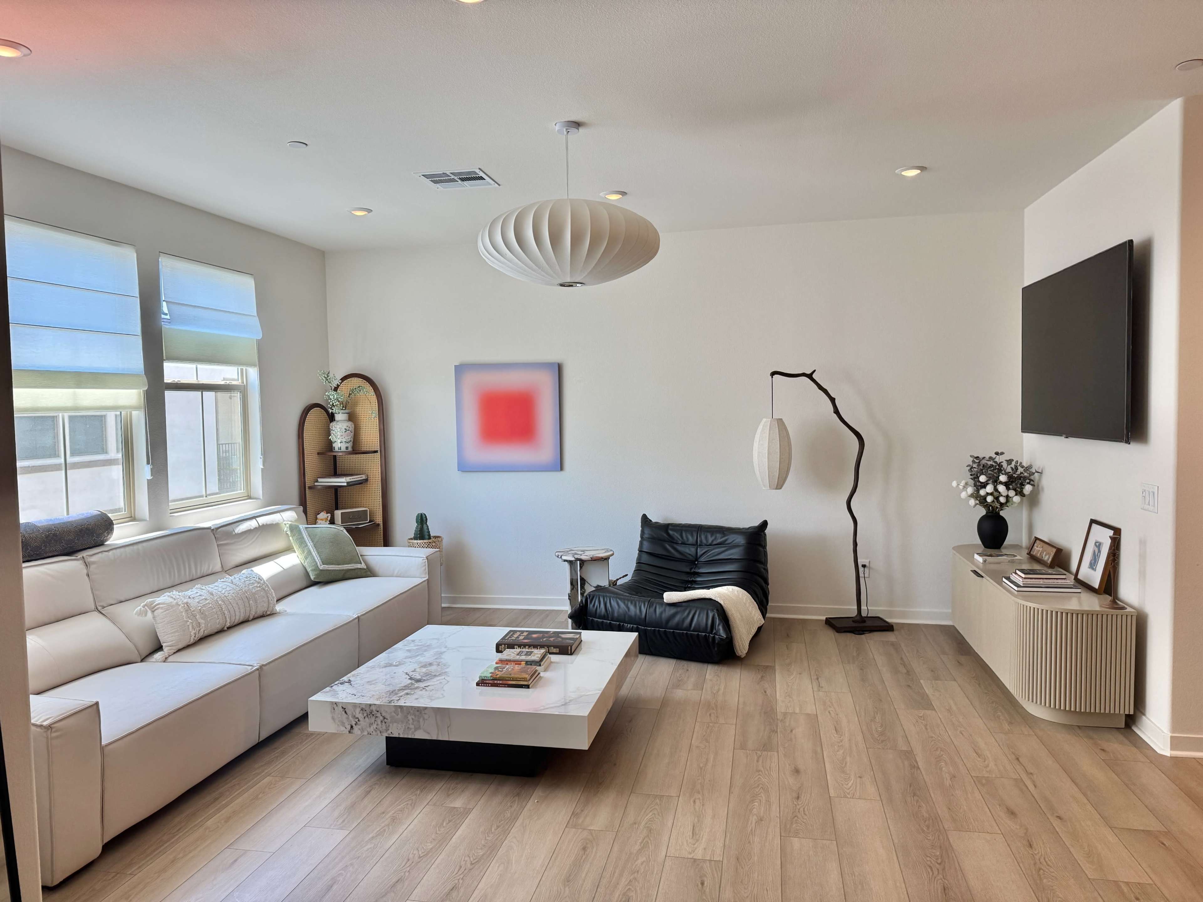 Airy Zen Townhome with Designer Furniture & Art Wall Image in El Monte, El Monte, CA