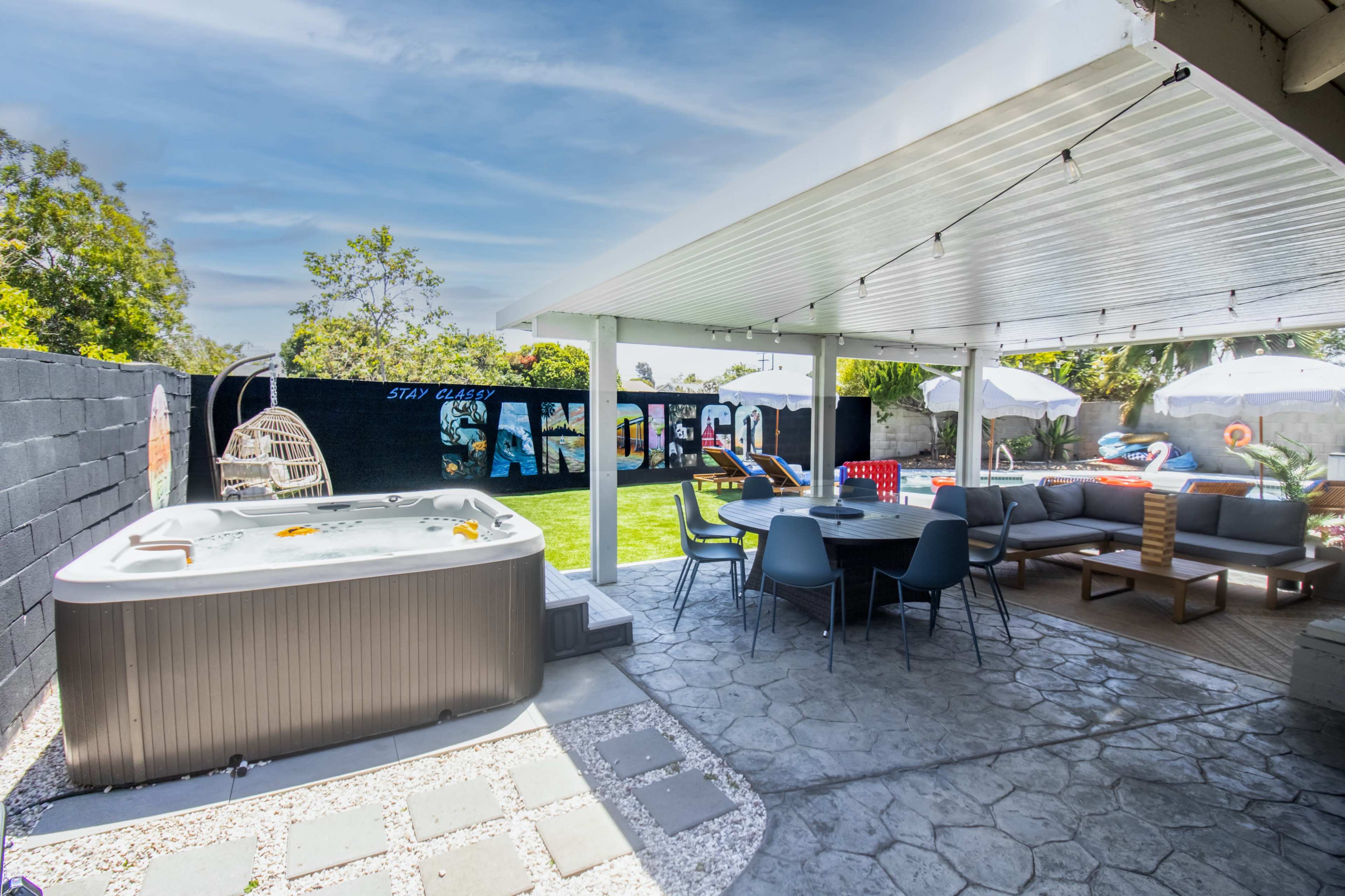 San Diego oasis with private pool, mural and hot tub Image in Clairemont, SAN DIEGO, CA