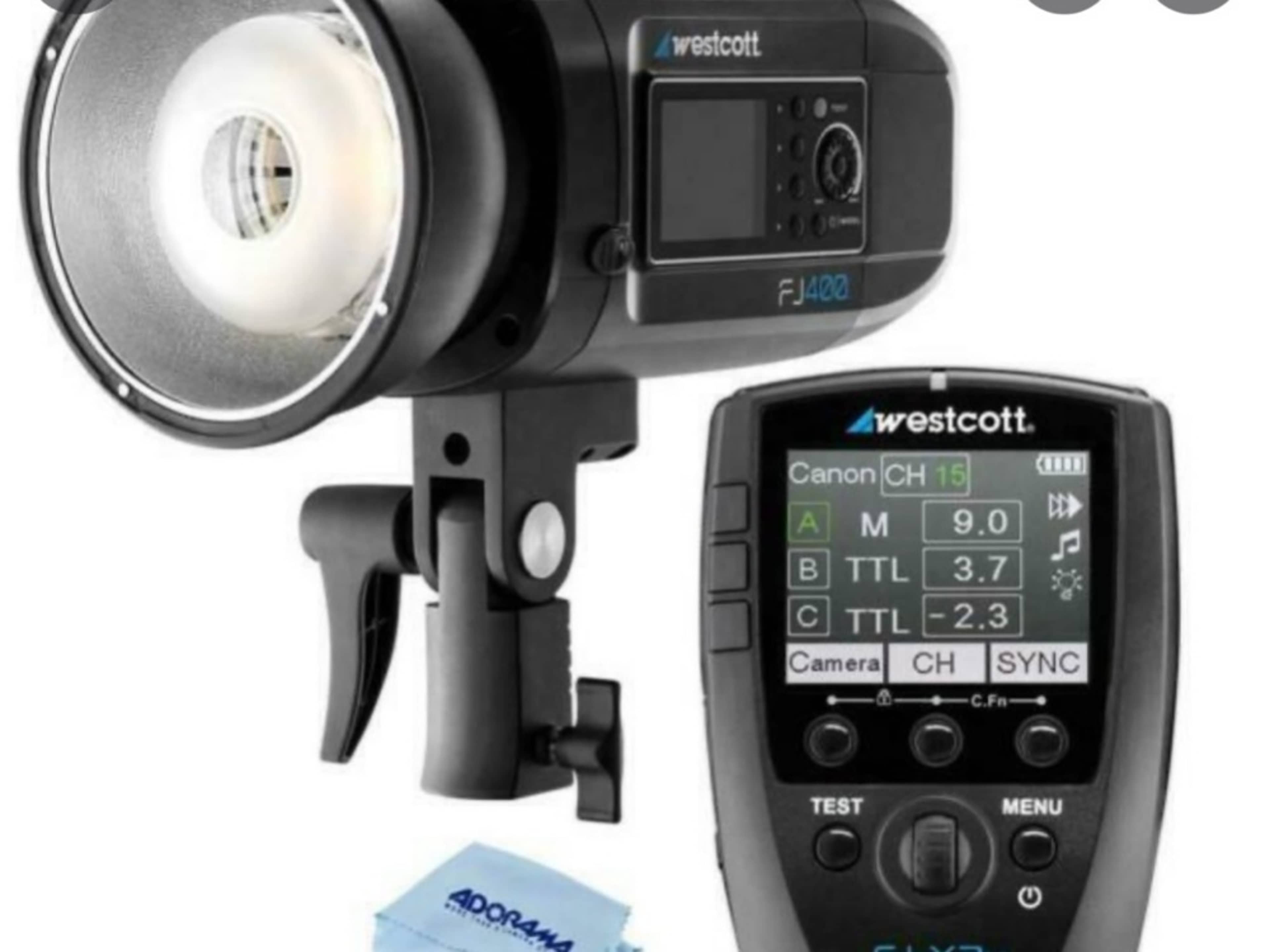Westcott FJ400 strobe with trigger 