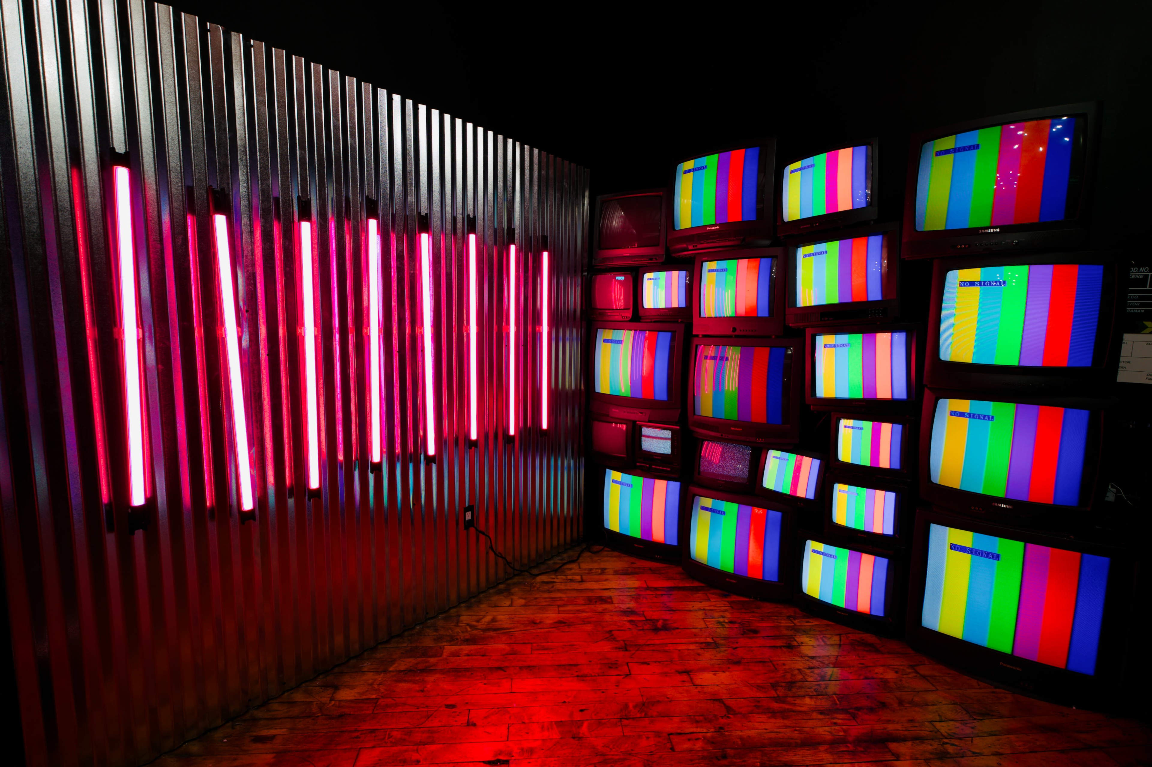 Brooklyn Industrial-Chic Art Space with Vintage TV Wall & Neon Ambiance @rarestudios.bk Image in Sunset Park, Brooklyn, NY