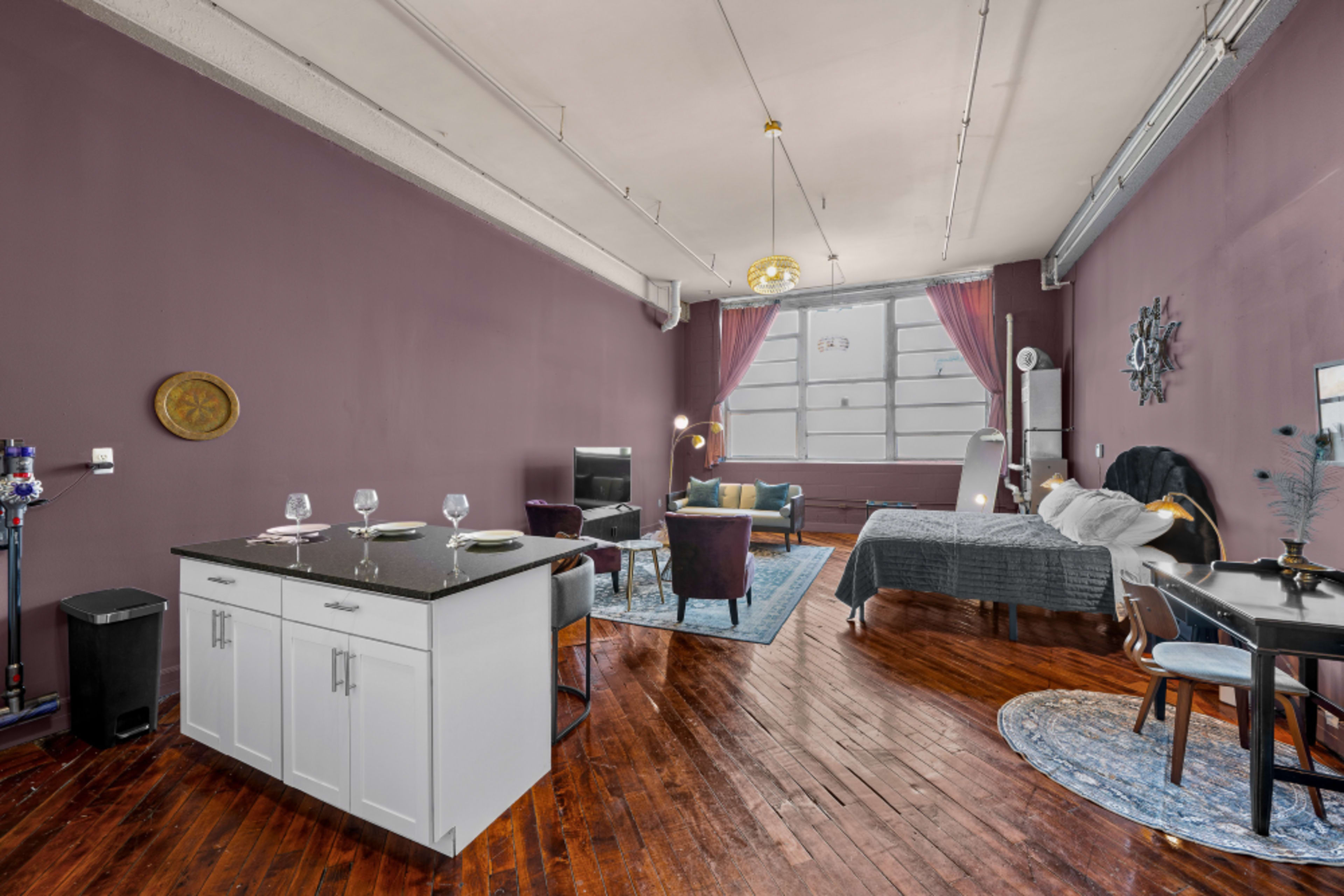 Dark, Moody, & Alluring Loft Image in Corktown, Detroit, MI