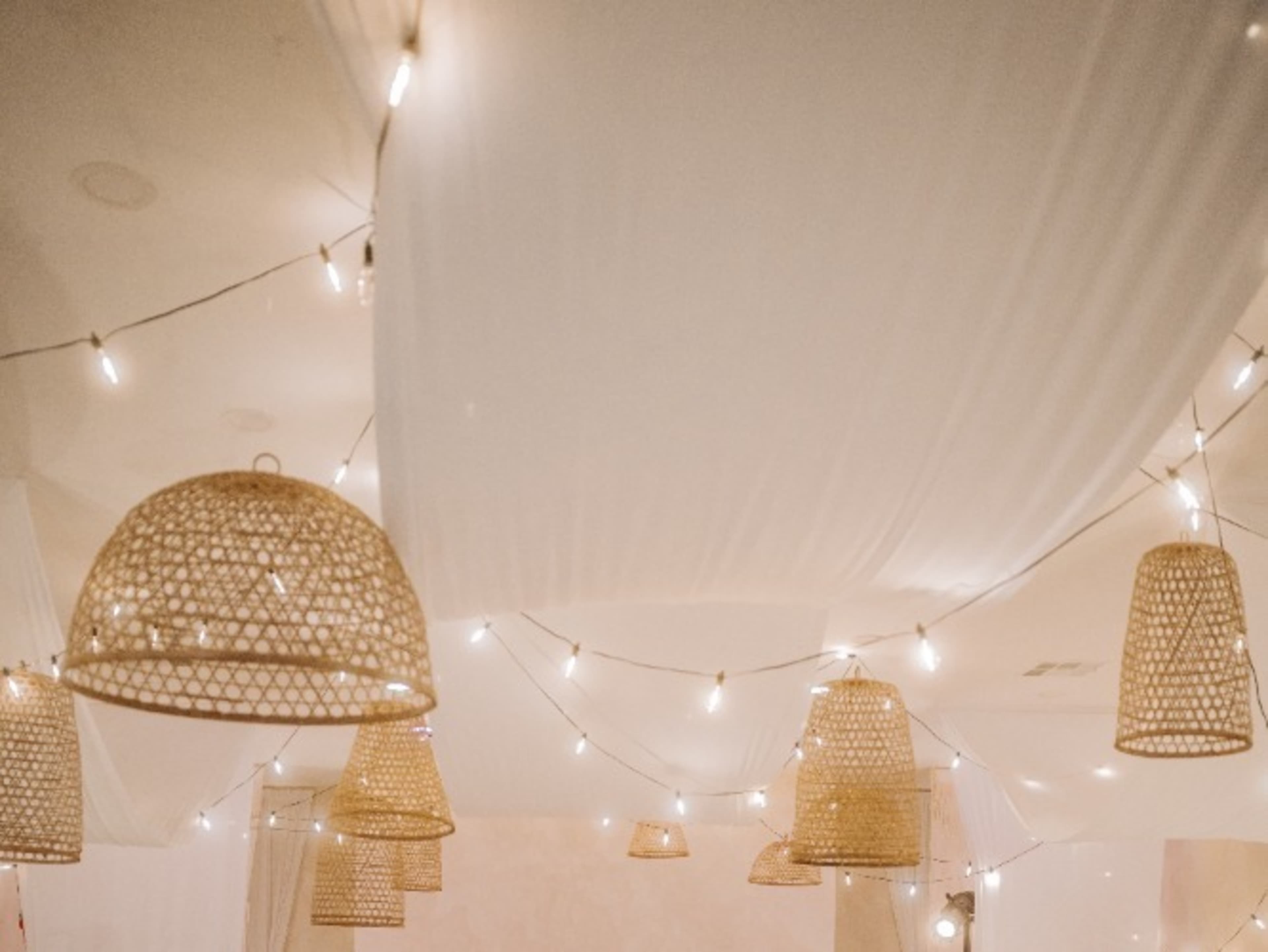 Tulum inspired Drapery, Lighting & Lanterns 