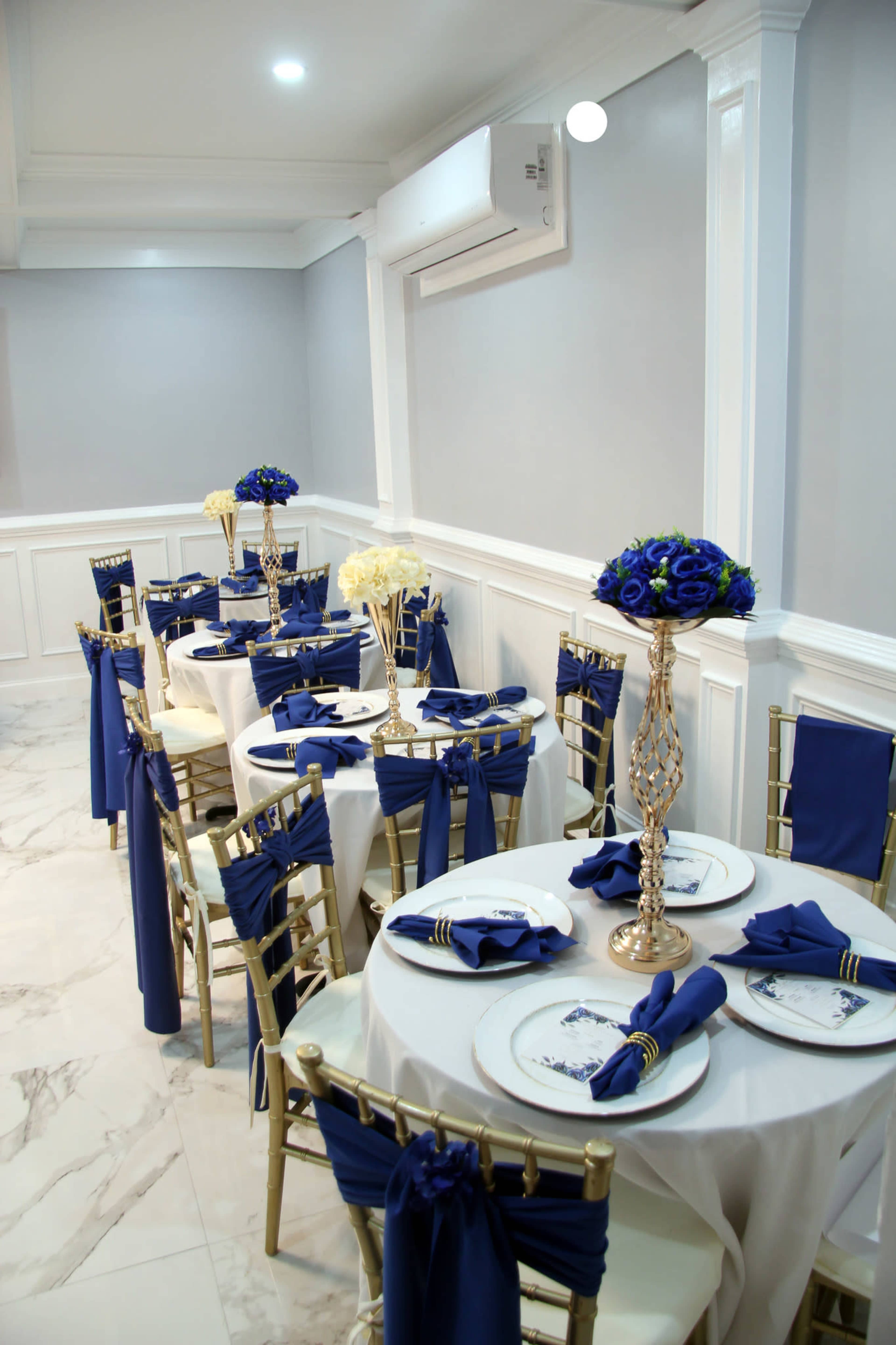 Indoor/outdoor event space with elegant room and private patio along the side of a restaurant. Image in , Decatur, GA