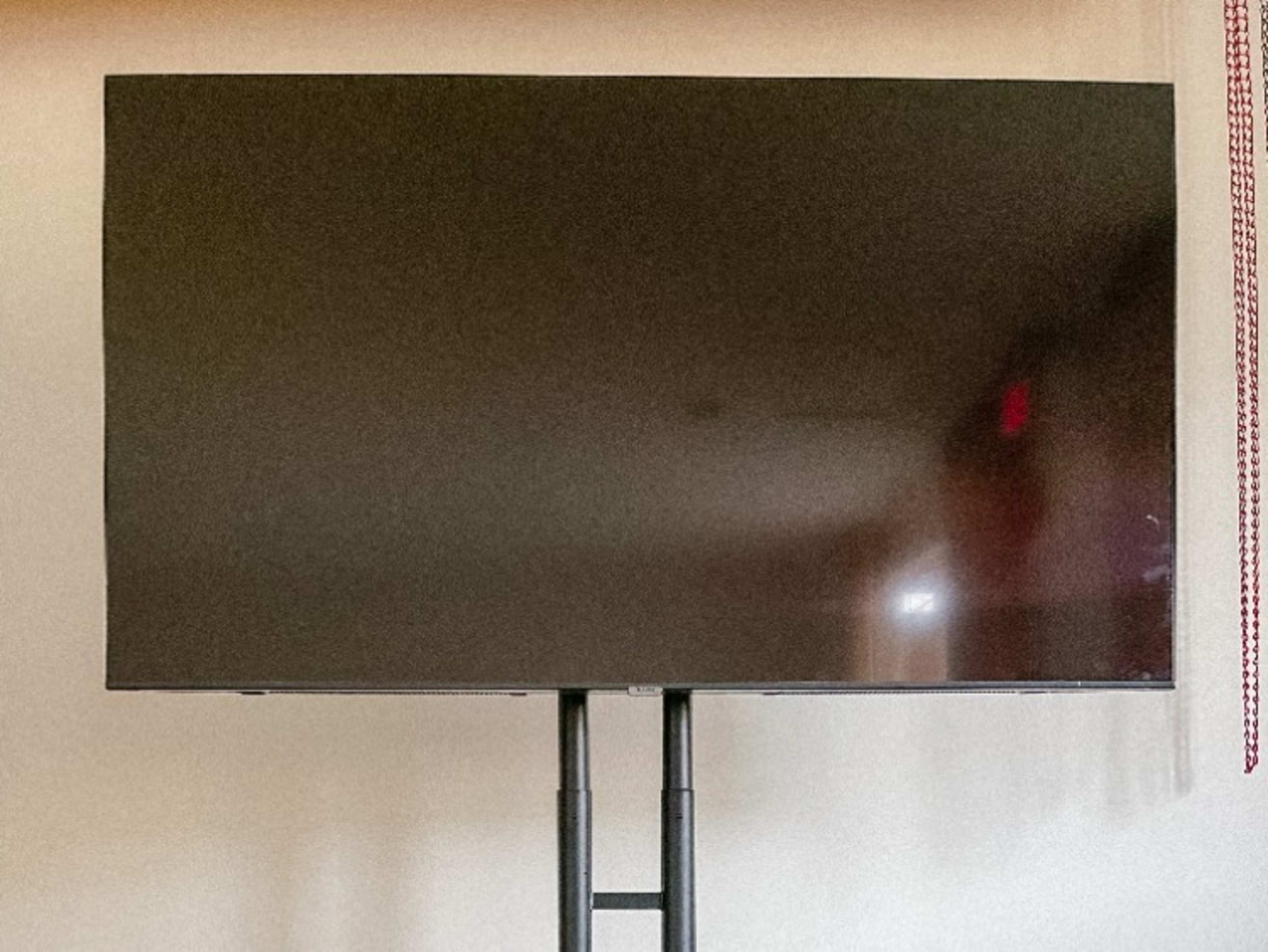 Smart TV on rolling stand