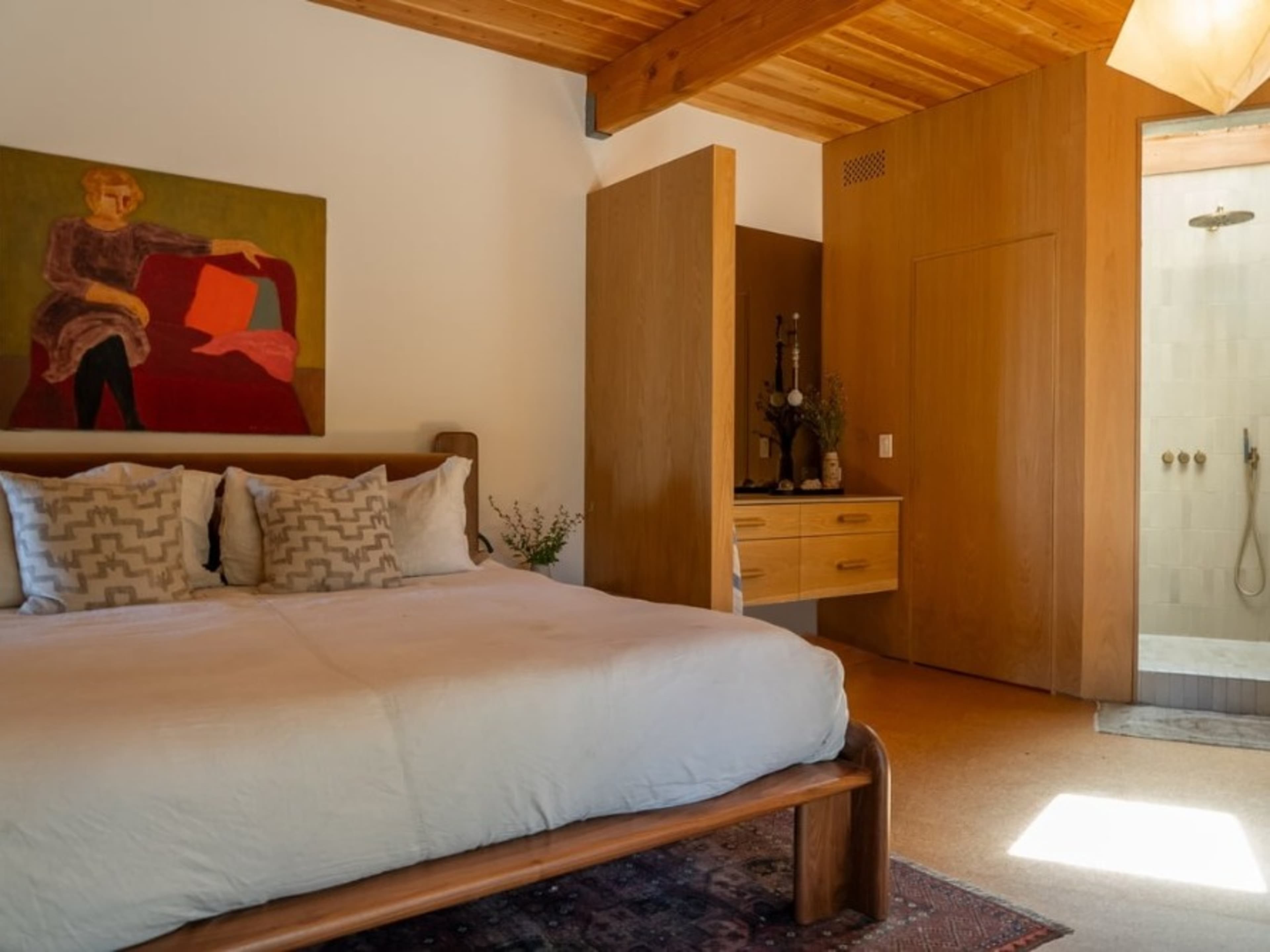 Primary bedroom and bath