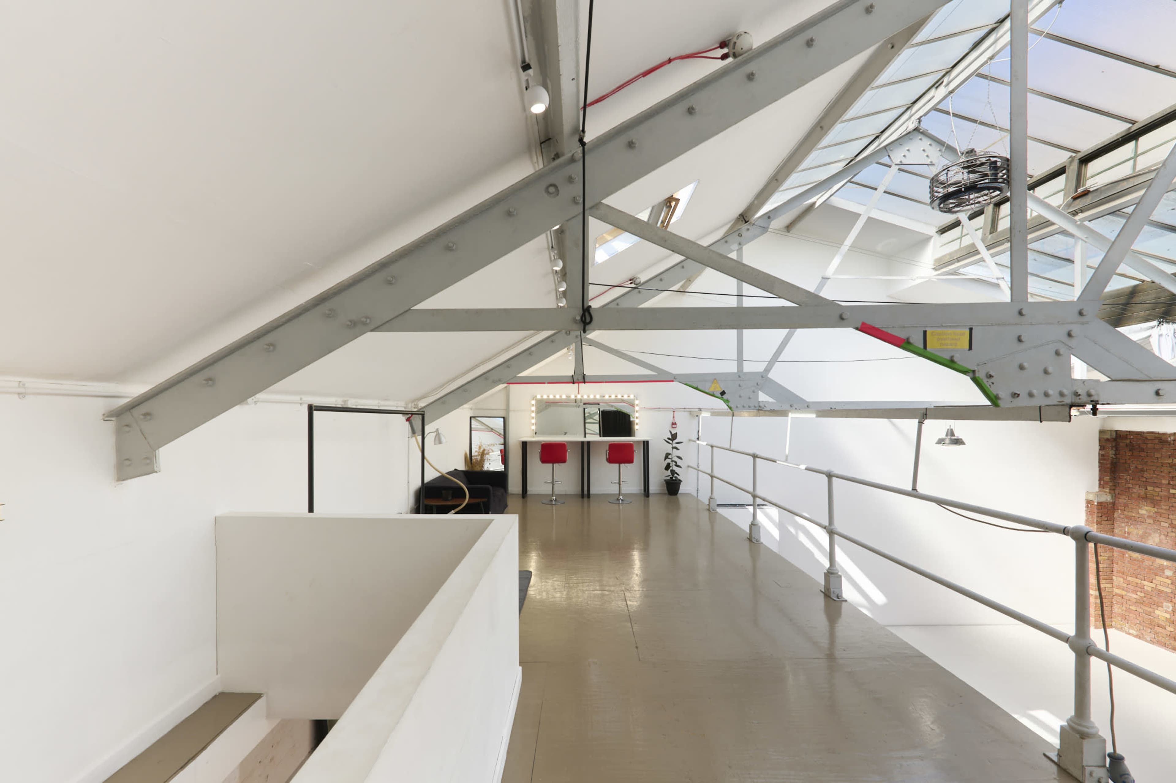 Photo Studio with Exposed Bricks, Full Skylight, Blackout and White Cove in Hackney Wick Image in Fish Island, London, ENG