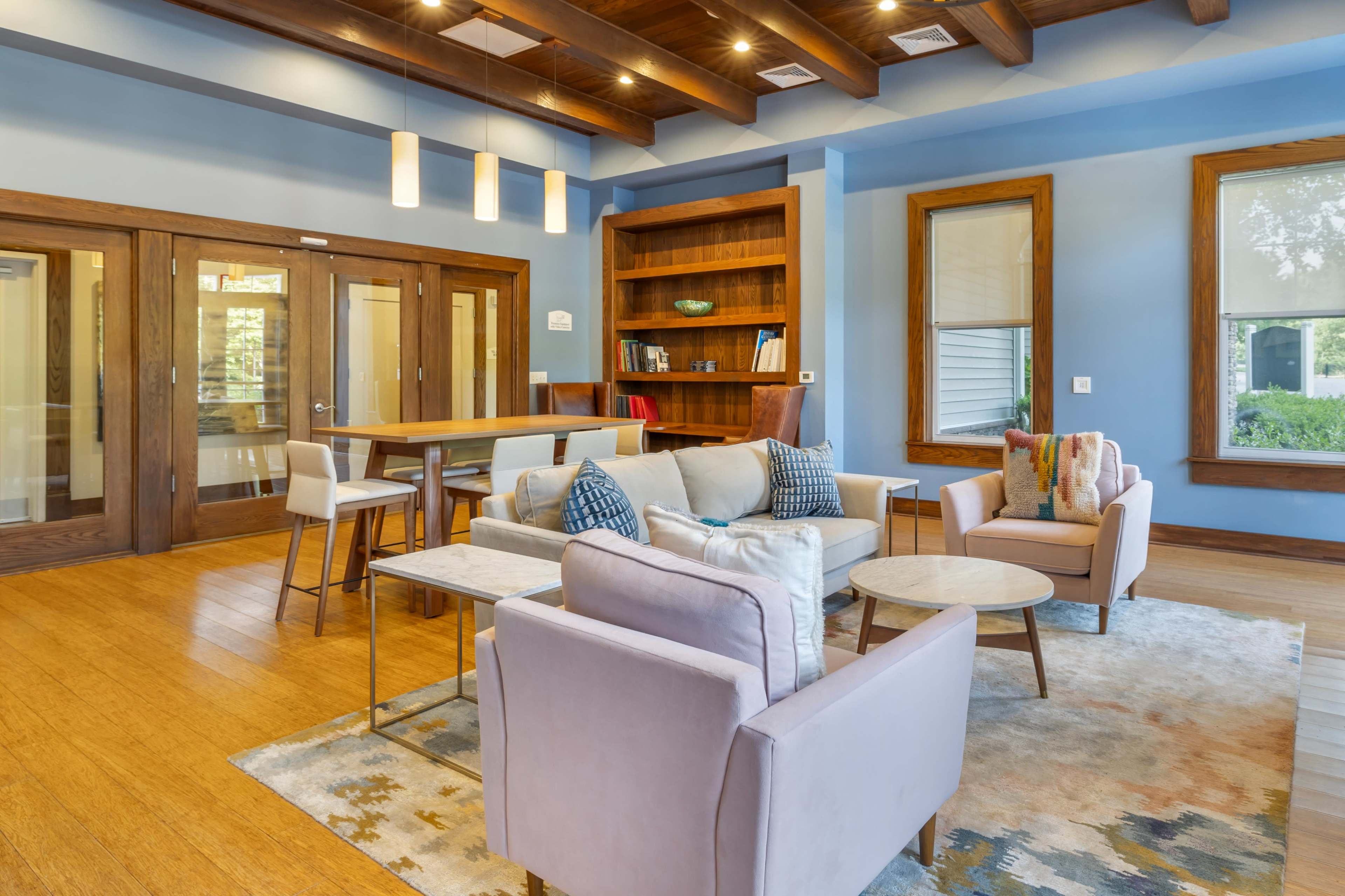 Sophisticated Clubroom with Kitchenette & Oversized Fireplace Image in Bloomingdale, Bloomingdale, NJ