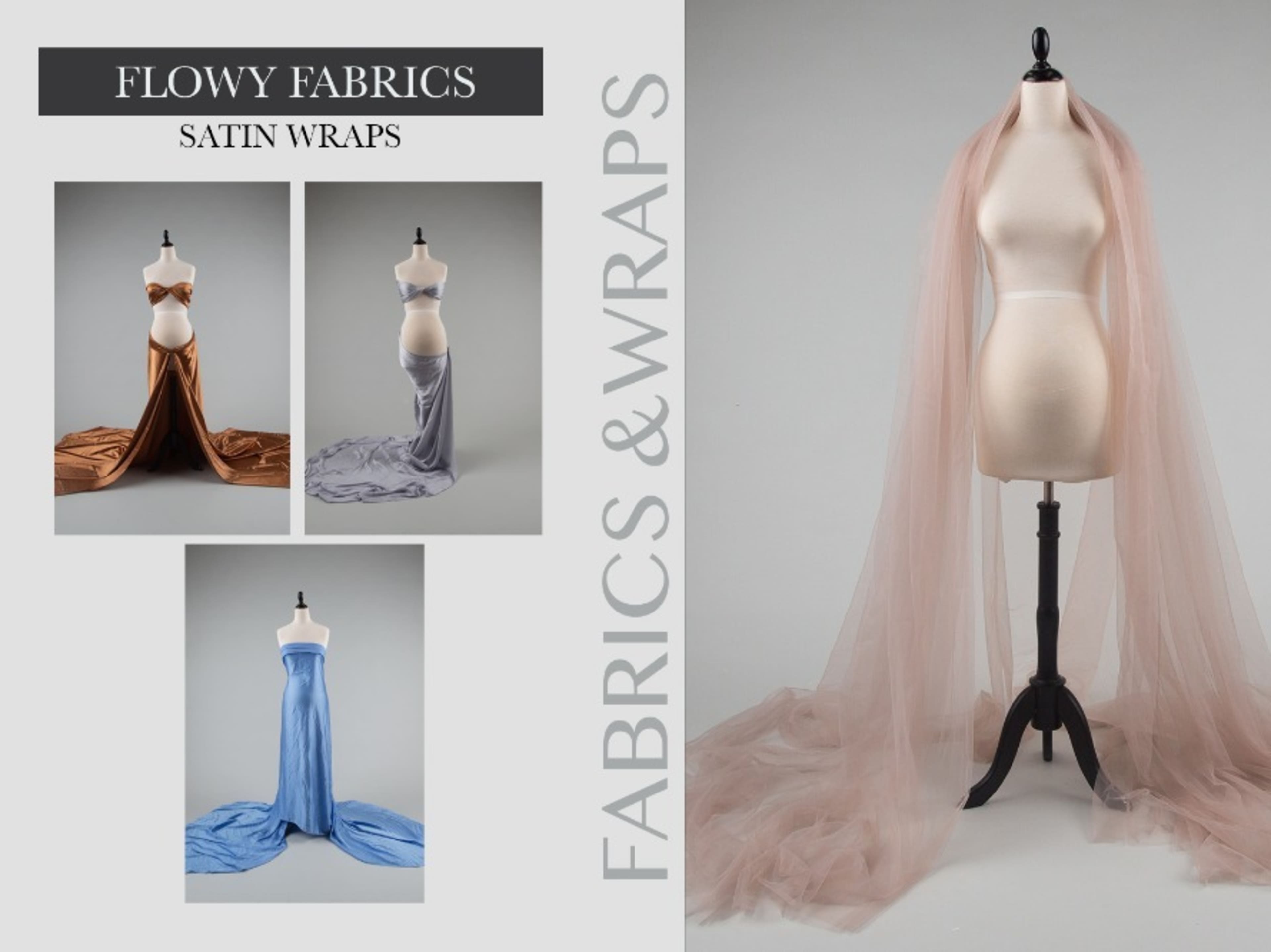 Flowy Fabrics & Satin Wraps