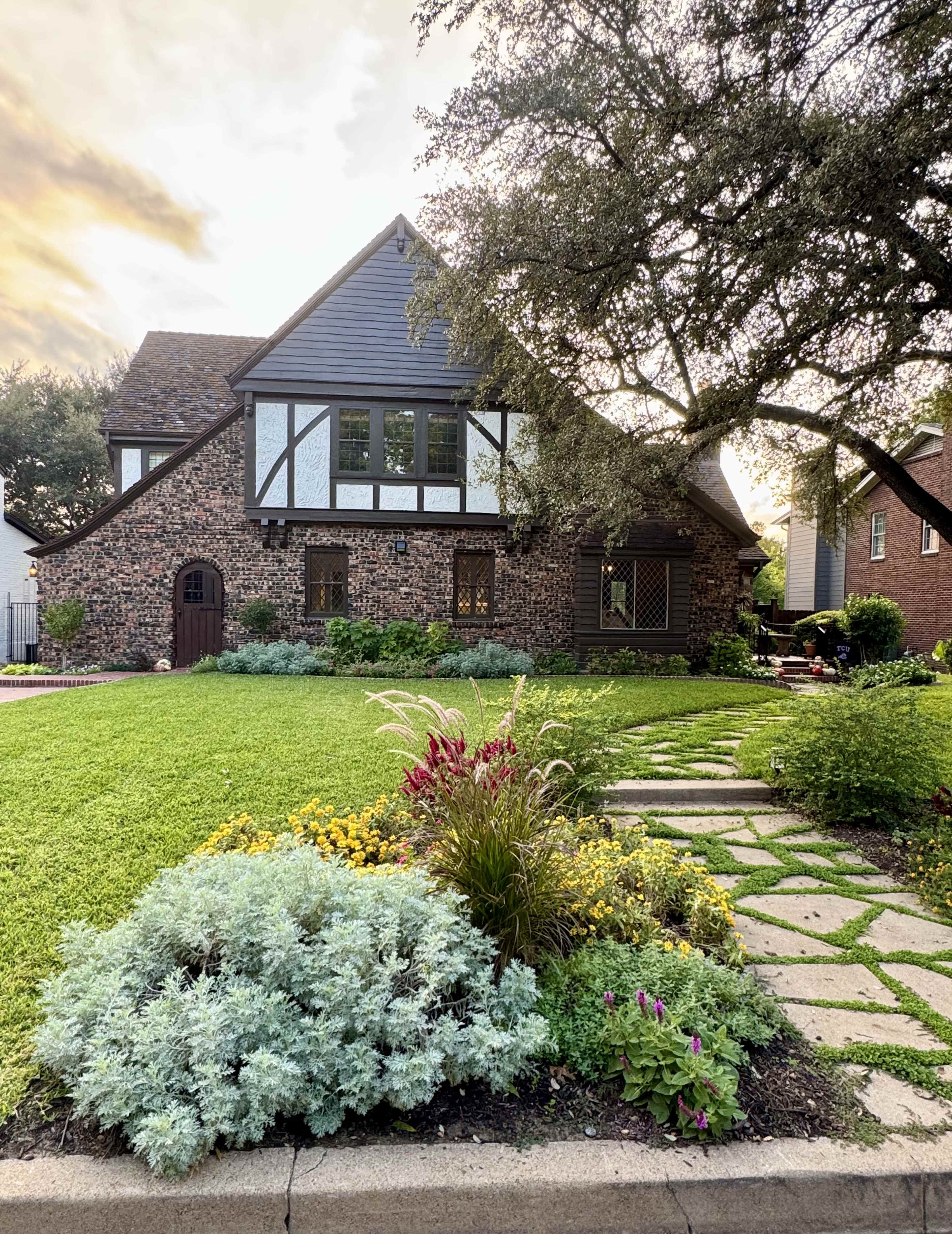 1920s Tudor home in historic Fort Worth neighborhood. Image in Berkeley Place, Fort Worth, TX