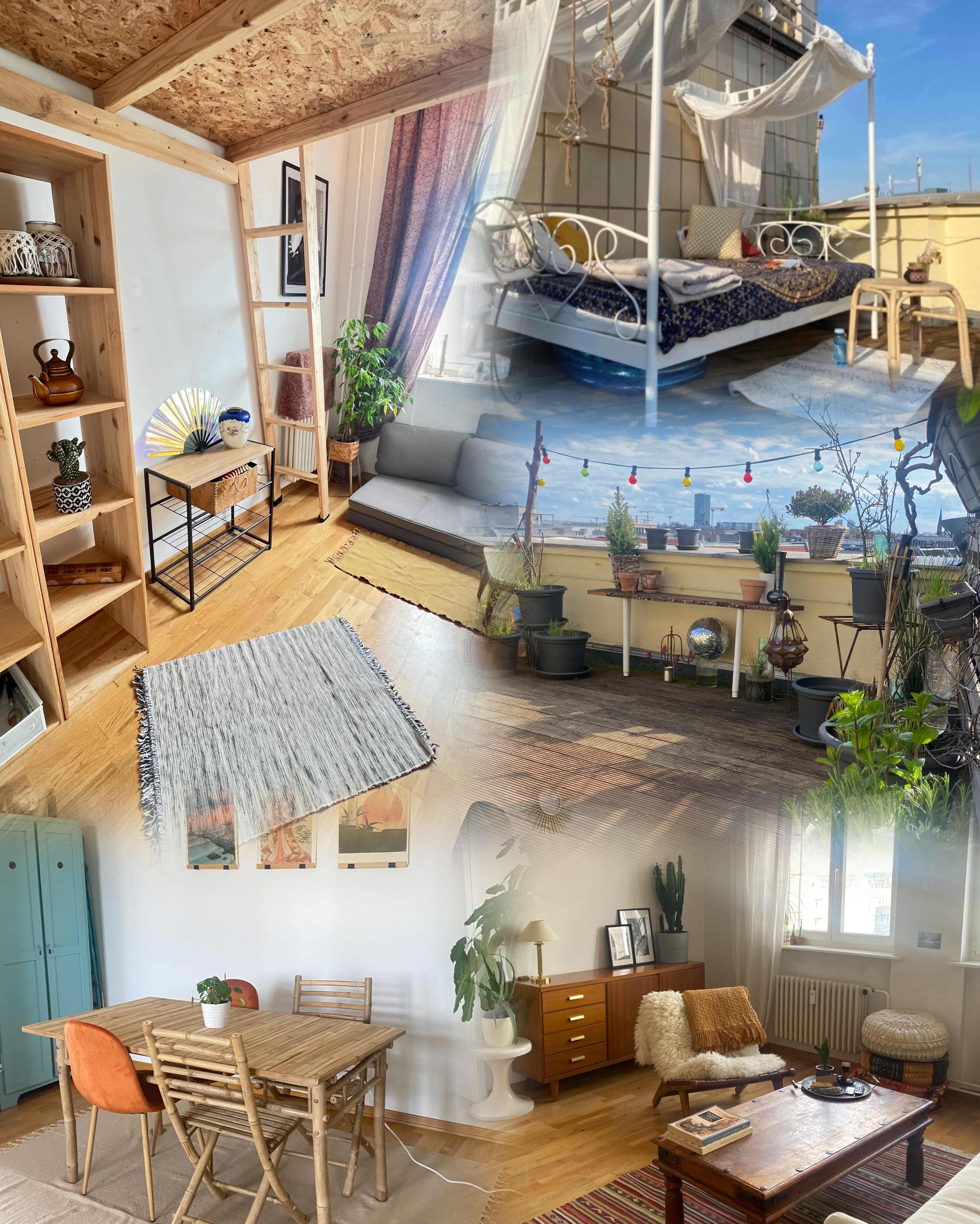 Charming brigth Apartment + Big Rooftop Terrace (40qm) with Skyline View in the heart of Berlin Image in Friedrichshain, Berlin