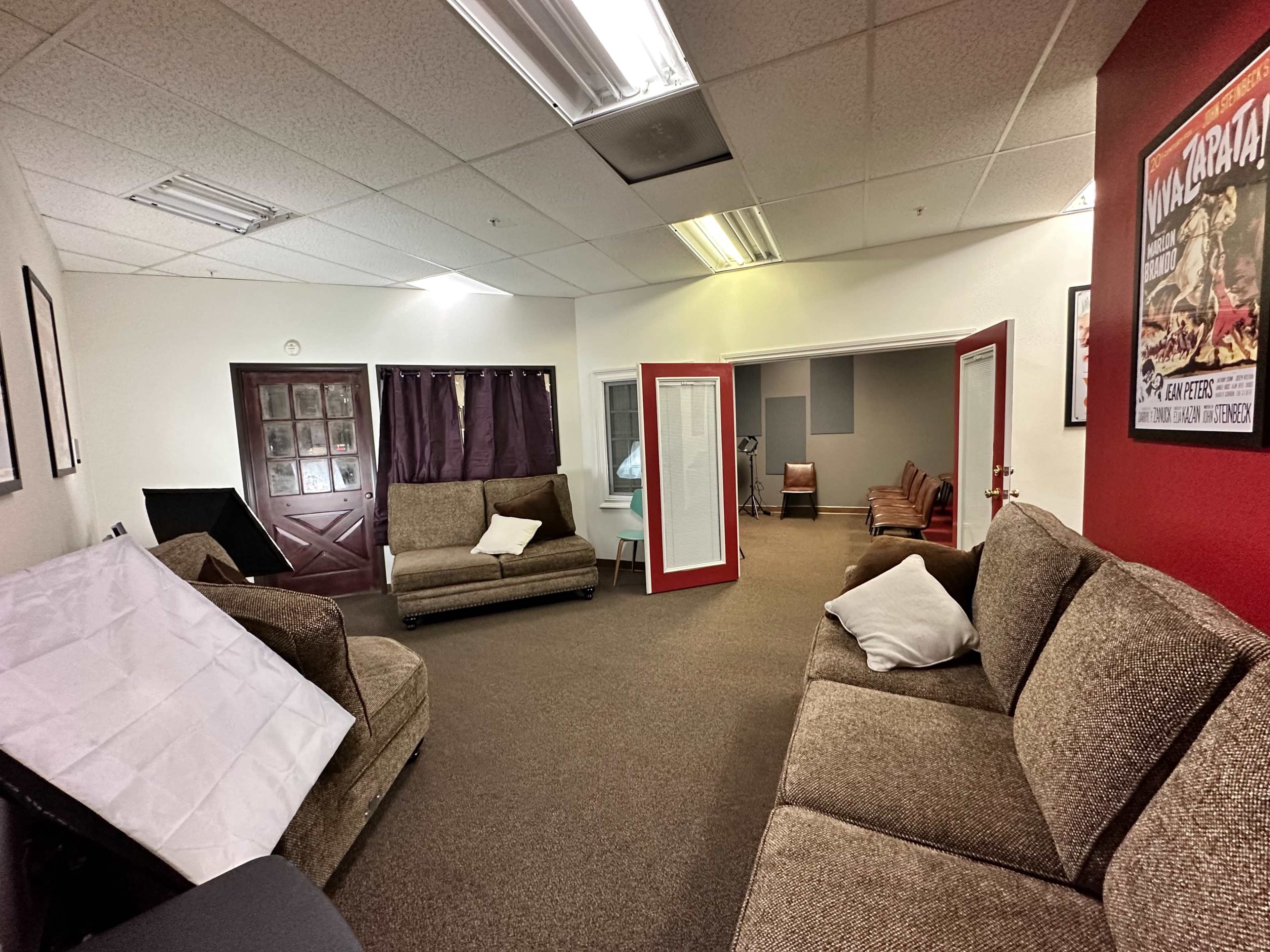 Inspirational Acting Studio with VO Booth, Risers, Projector, Lounge and Office Space in Downtown Costa Mesa Image in Costa Mesa, Costa Mesa, CA