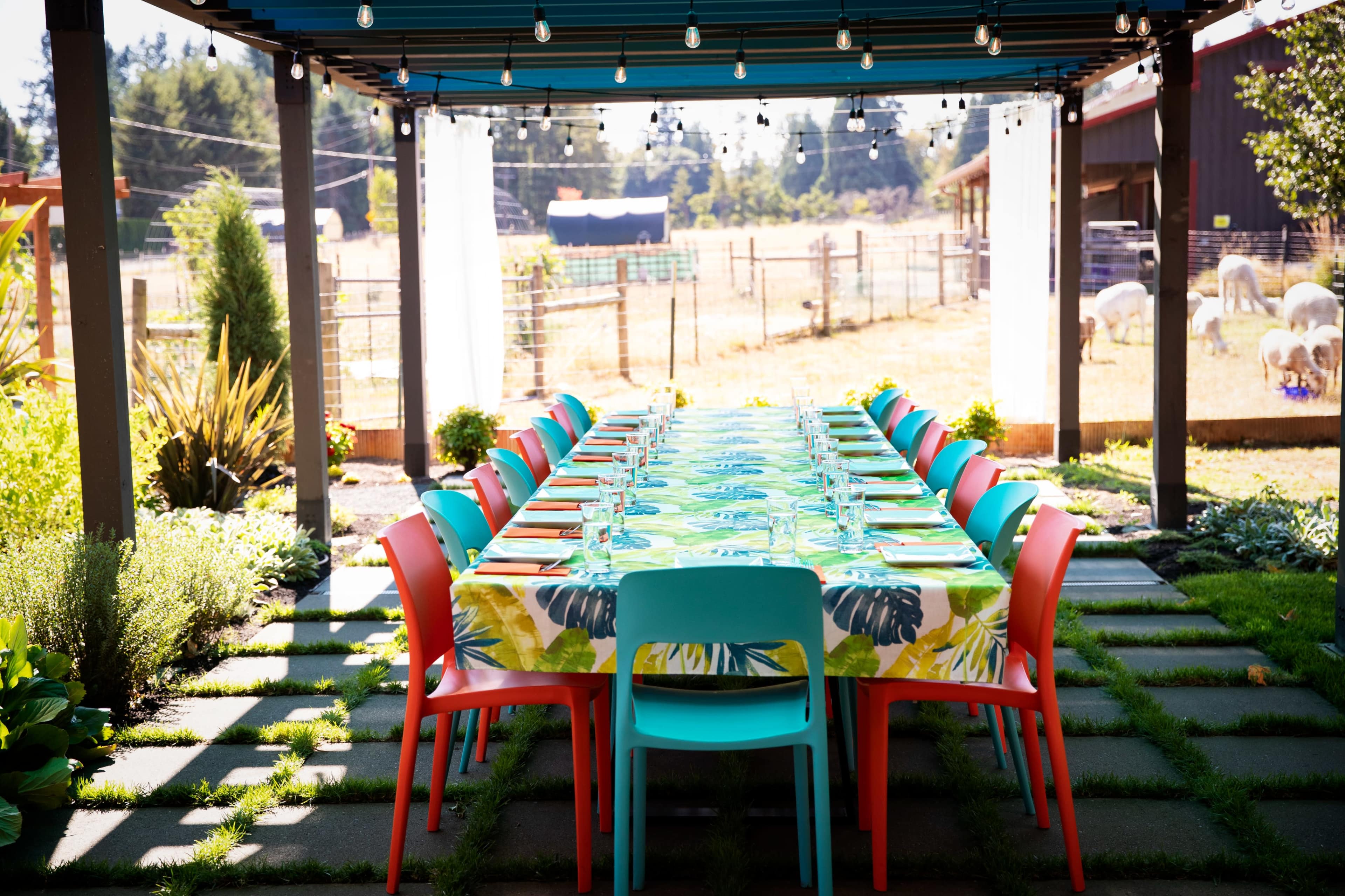 Mid-Century Outdoor Pavilion with full Kitchen, Garden, Greenhouse, Barn, Pasture, Livestock Image in , Oregon City, OR