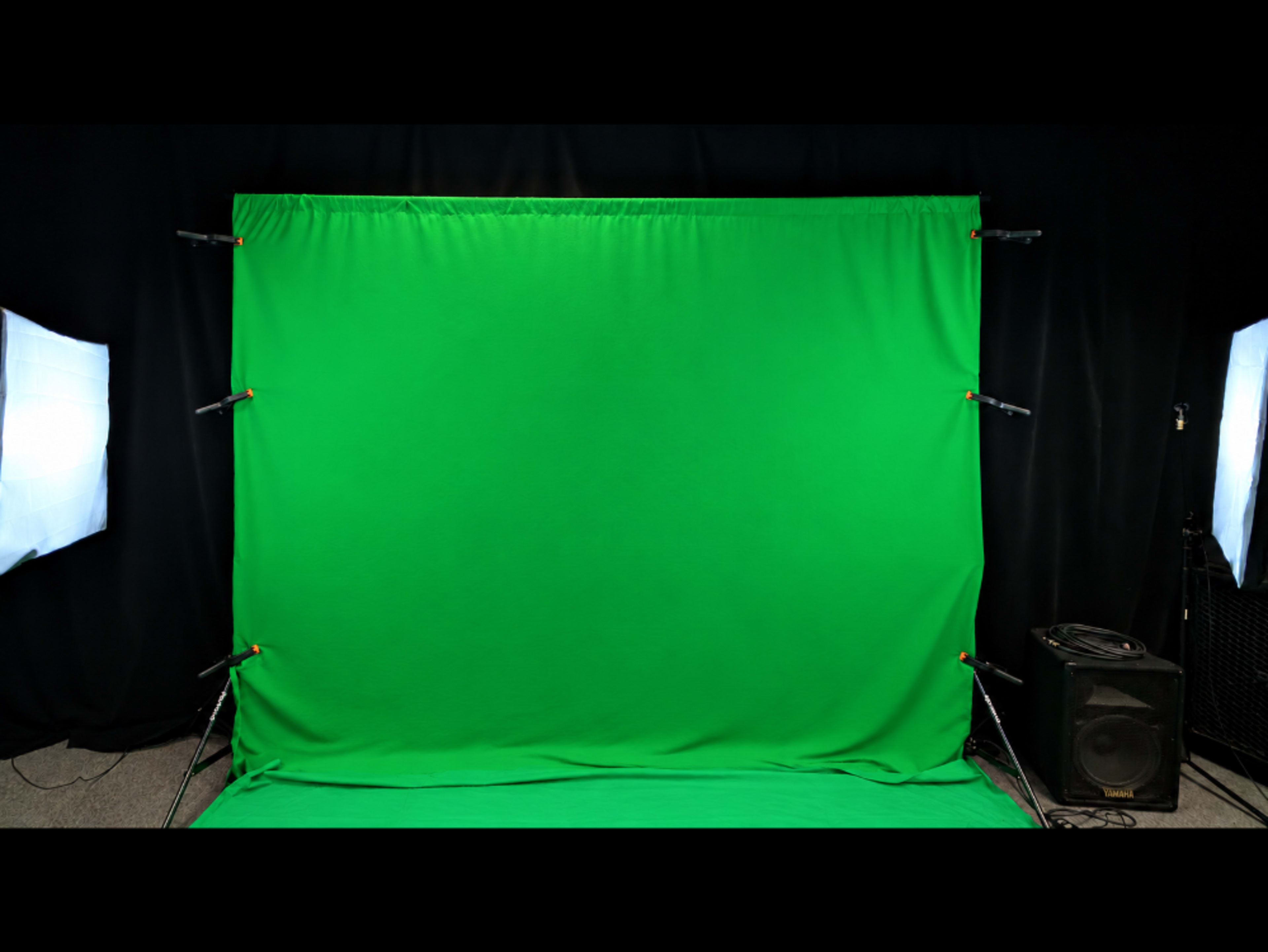 Green Screen Backdrop + Two Lights