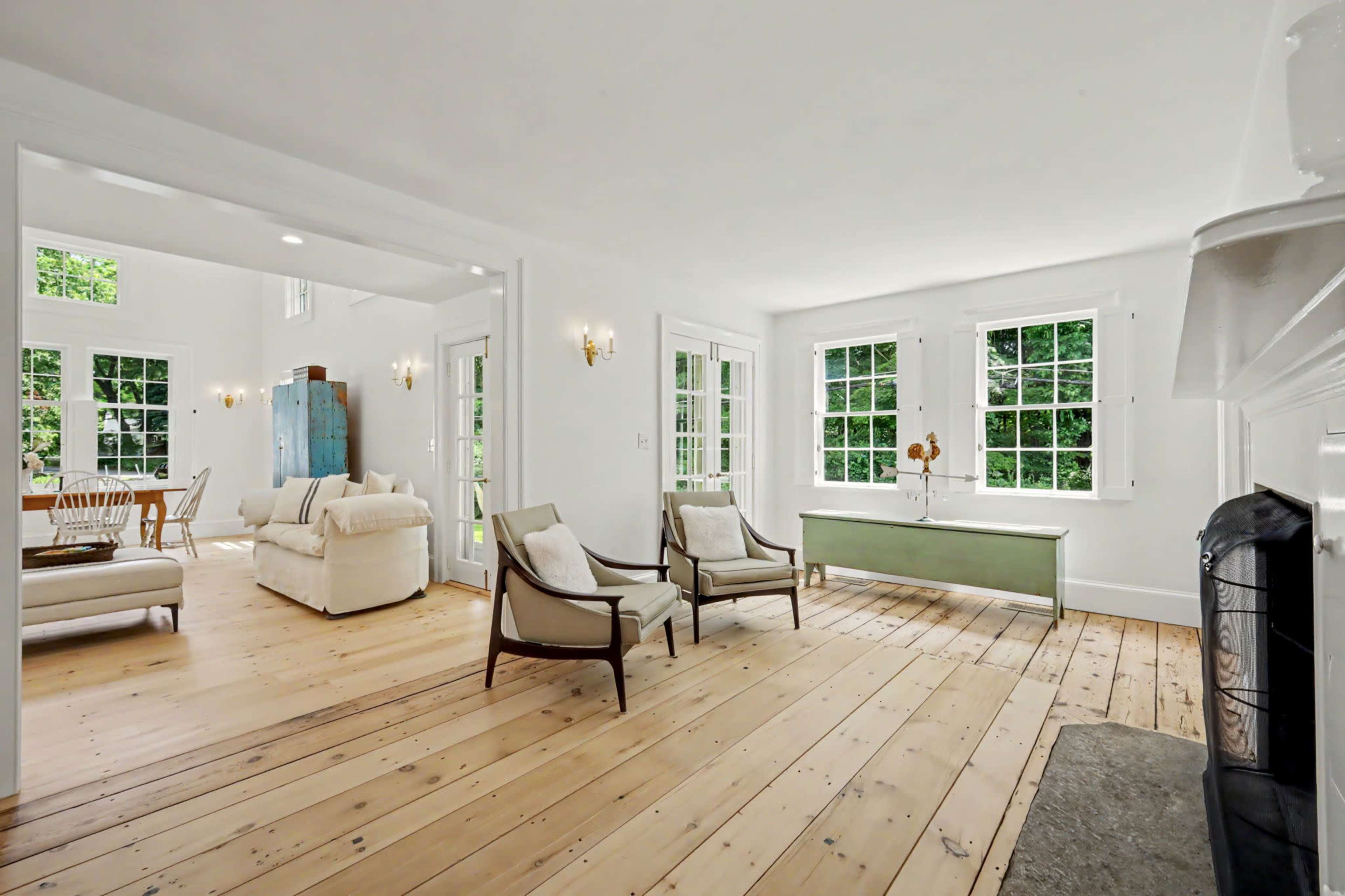 Sun-Drenched Farmhouse and Outbuildings in Northern Westchester: The Ultimate Flexible Canvas Image in Pound Ridge, Pound Ridge, NY