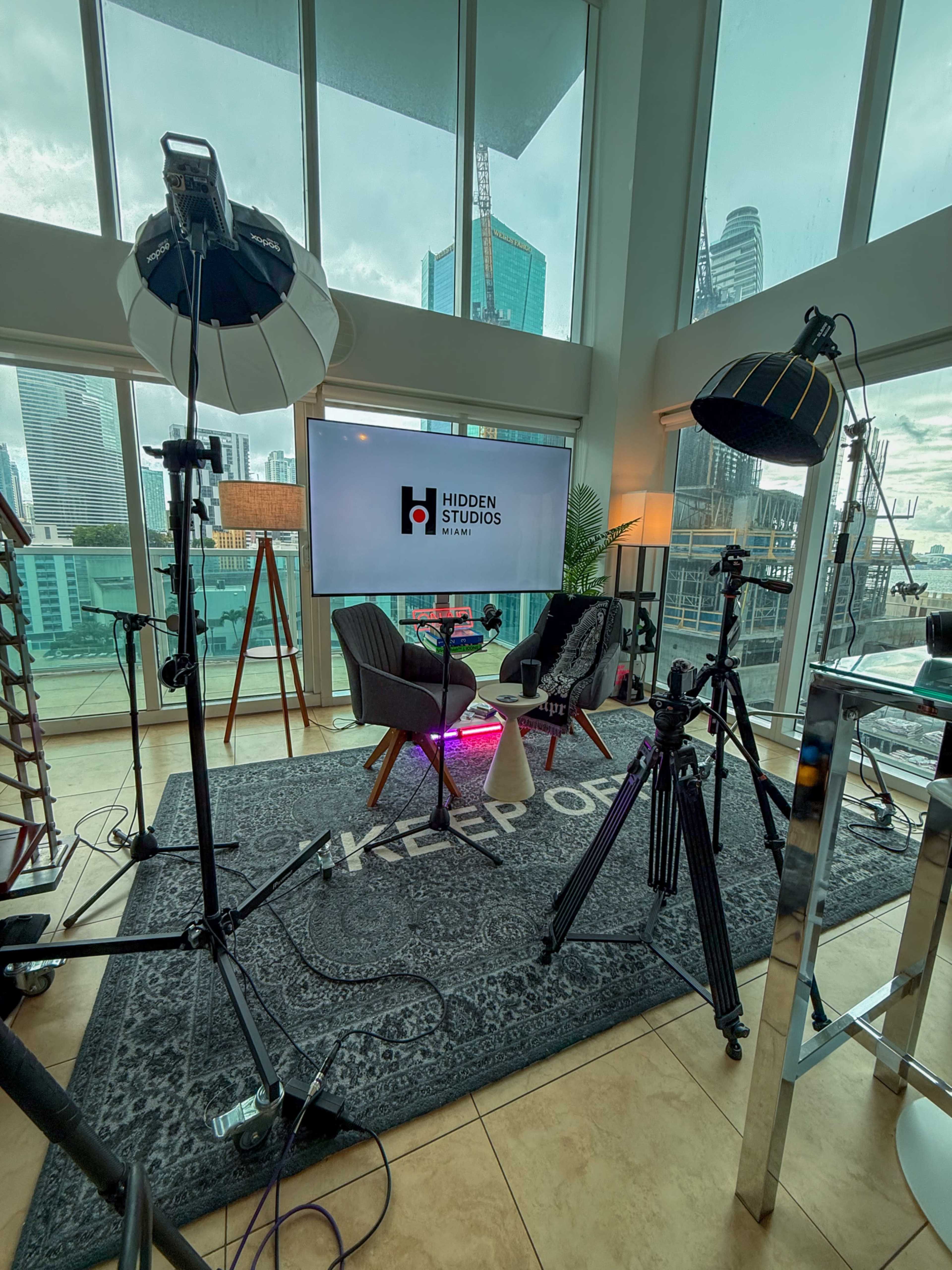🎙️ Brickell Miami Podcast Studio w/ Skyline Views + Livestream Ready Image in Downtown Miami, Miami, FL