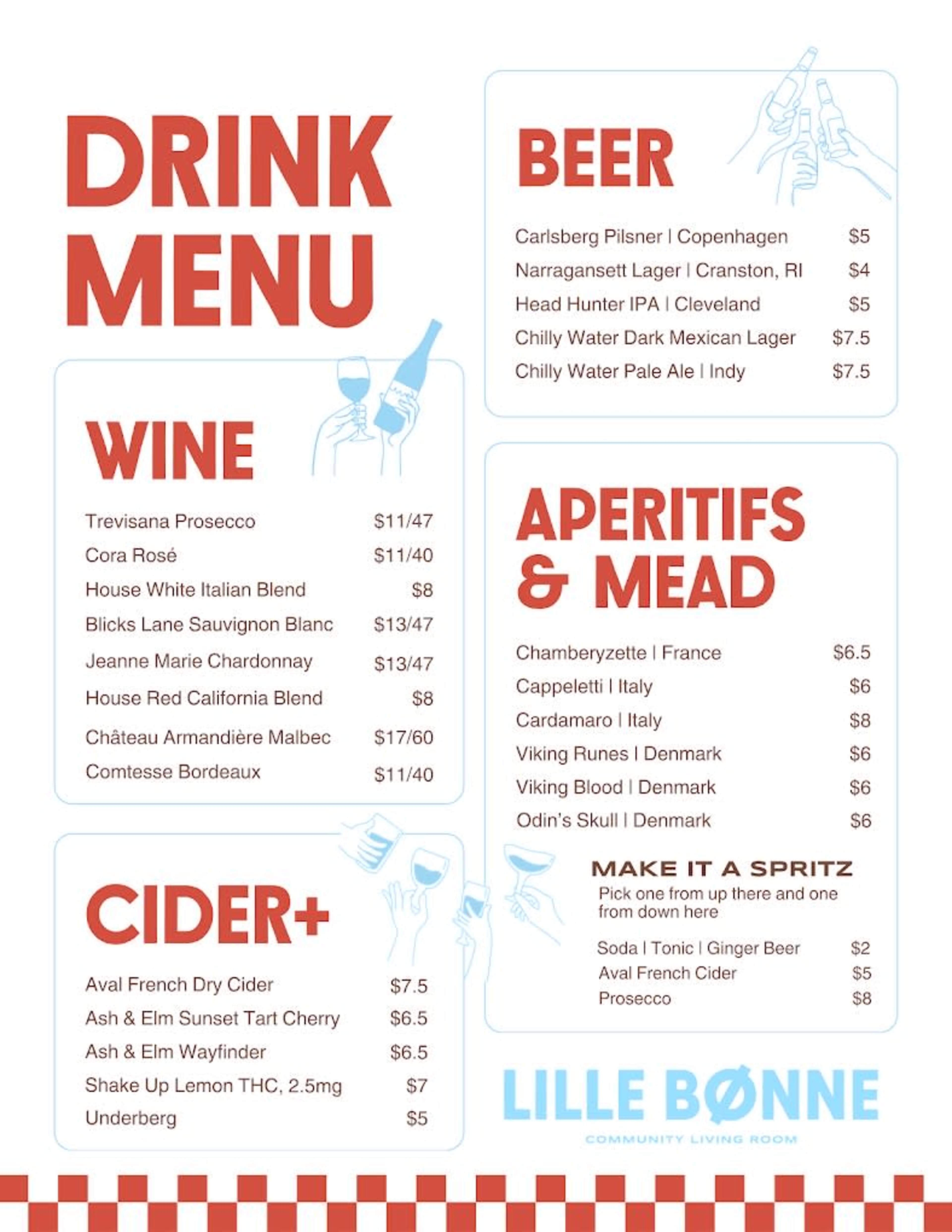 Menu offerings