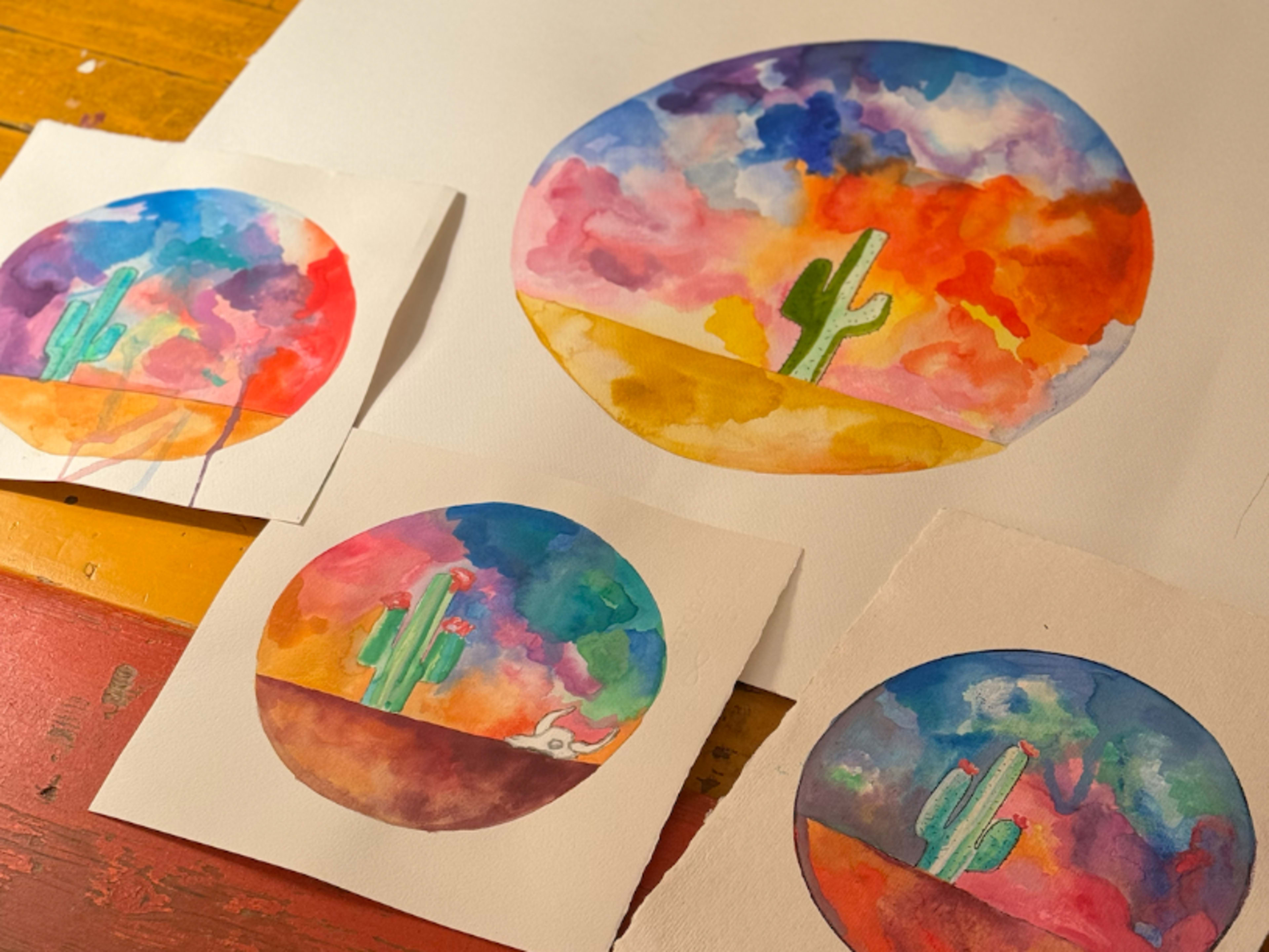 Art Menu - Watercolor Landscapes (self guided)