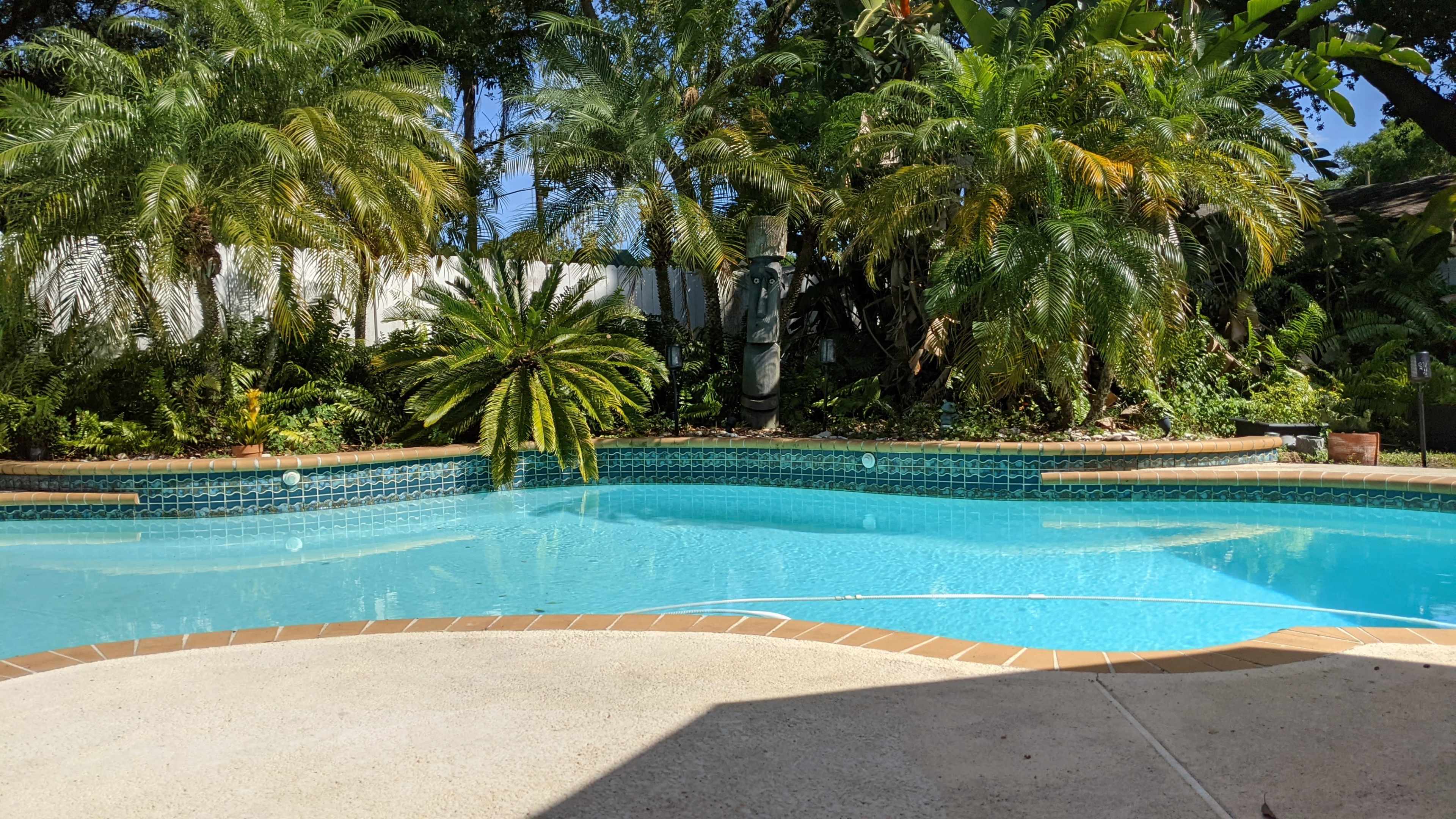 Sharbarr Island Pool & Hot Tub With exterior bathroom. Image in Northwest Tampa, TAMPA, FL
