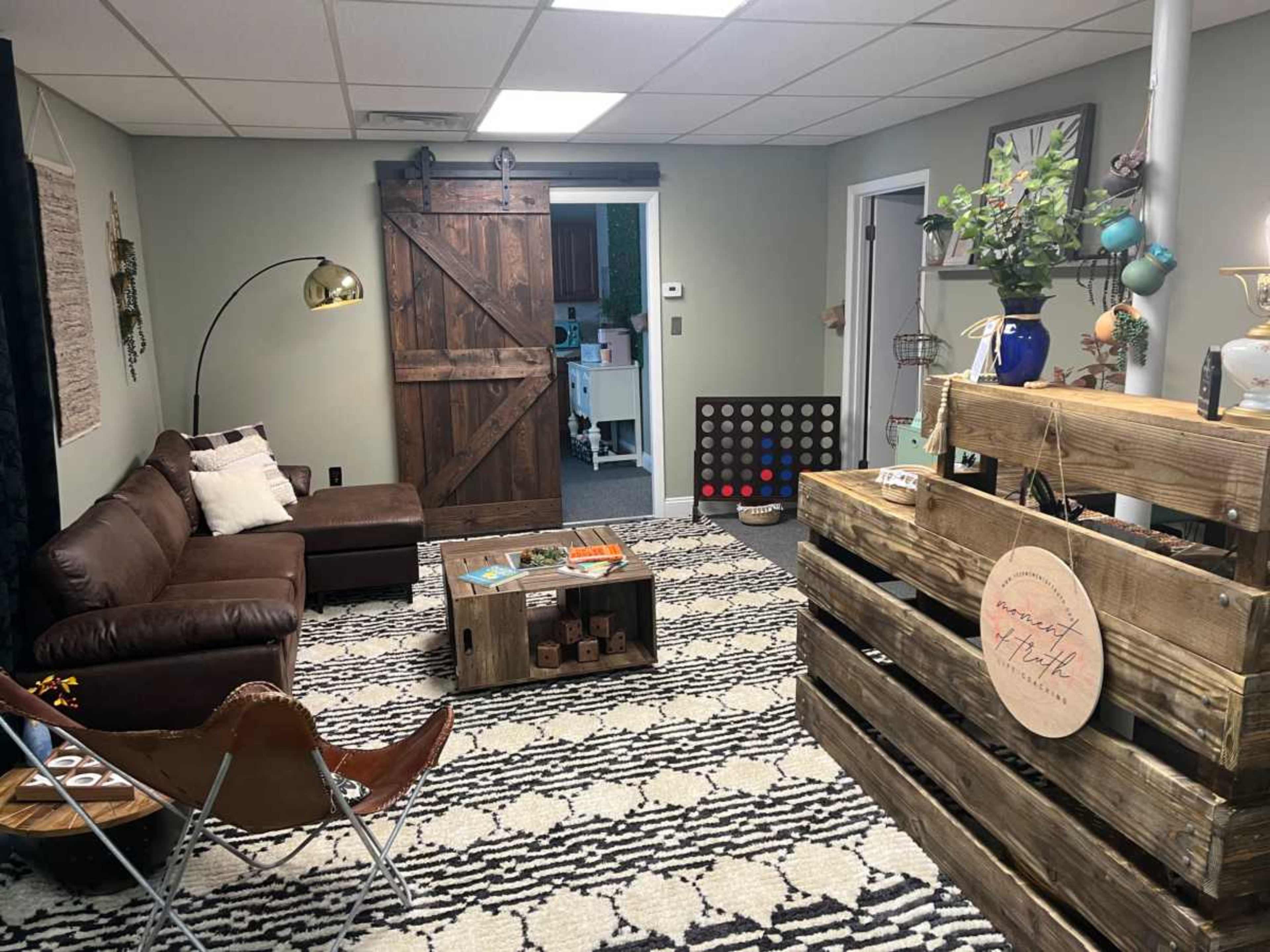 Aesthetic Office Space with Sliding Barn Door, Kitchen, and 2 Private Office Rooms Image in Town of Union, Endicott, NY