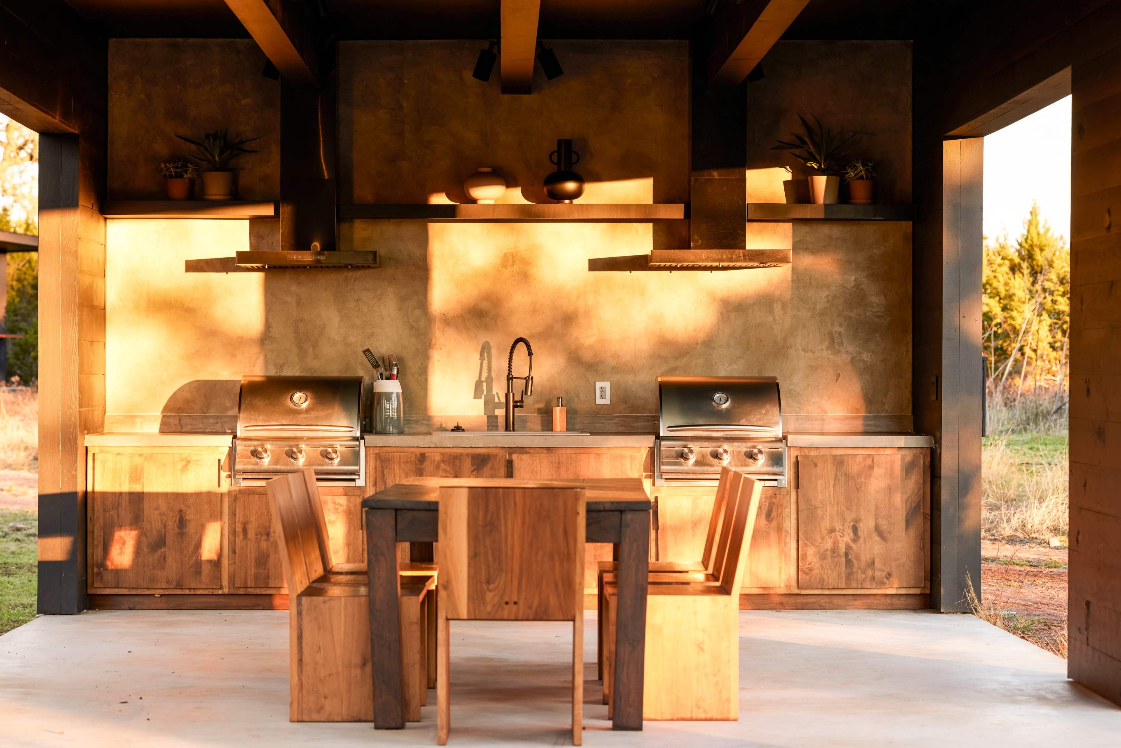 Rural Outdoor Kitchen and Event Space Image in , Round Mountain, TX