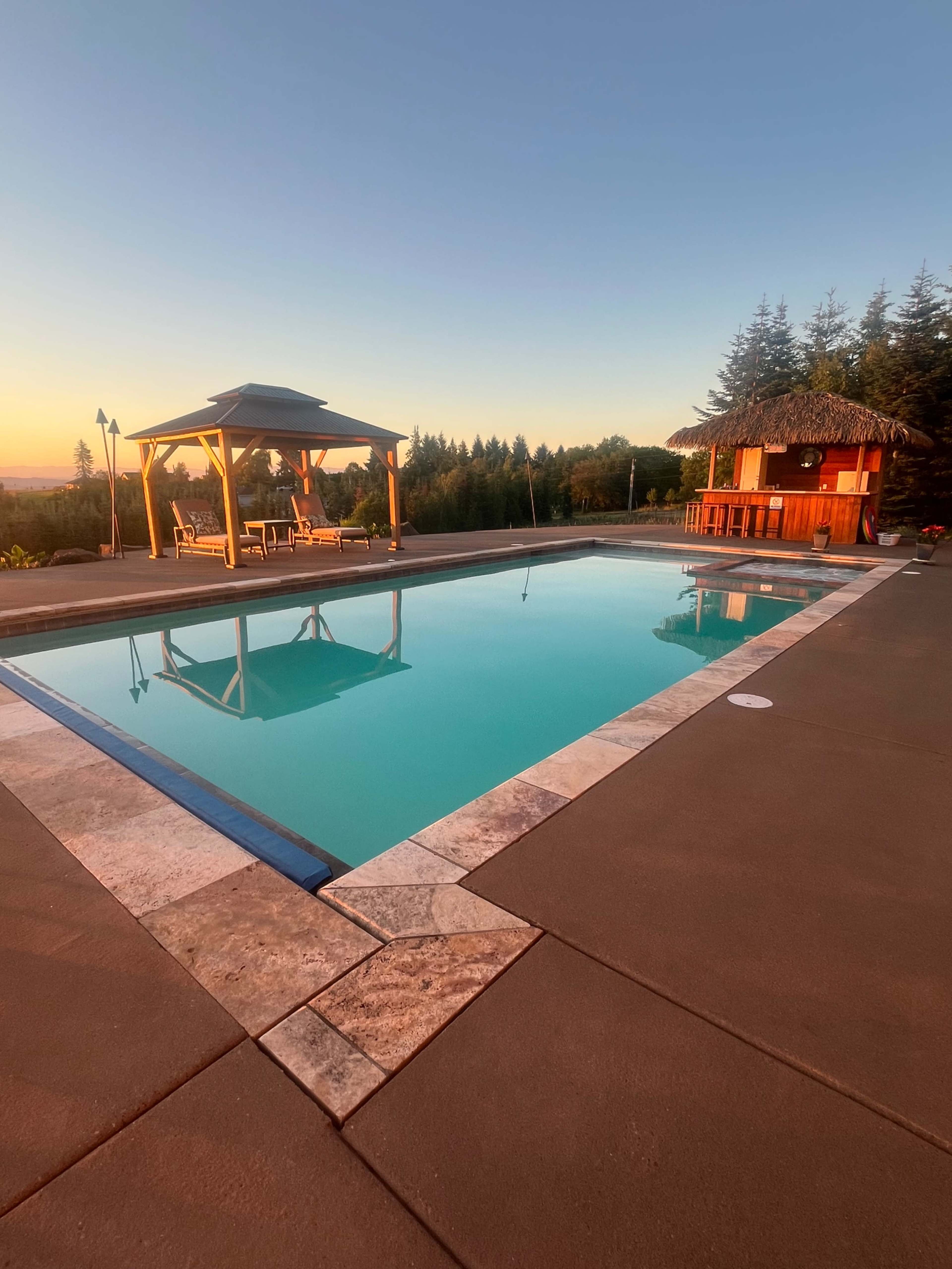 Private pool, hot tub and vineyard in a rural setting Image in , Sherwood, OR