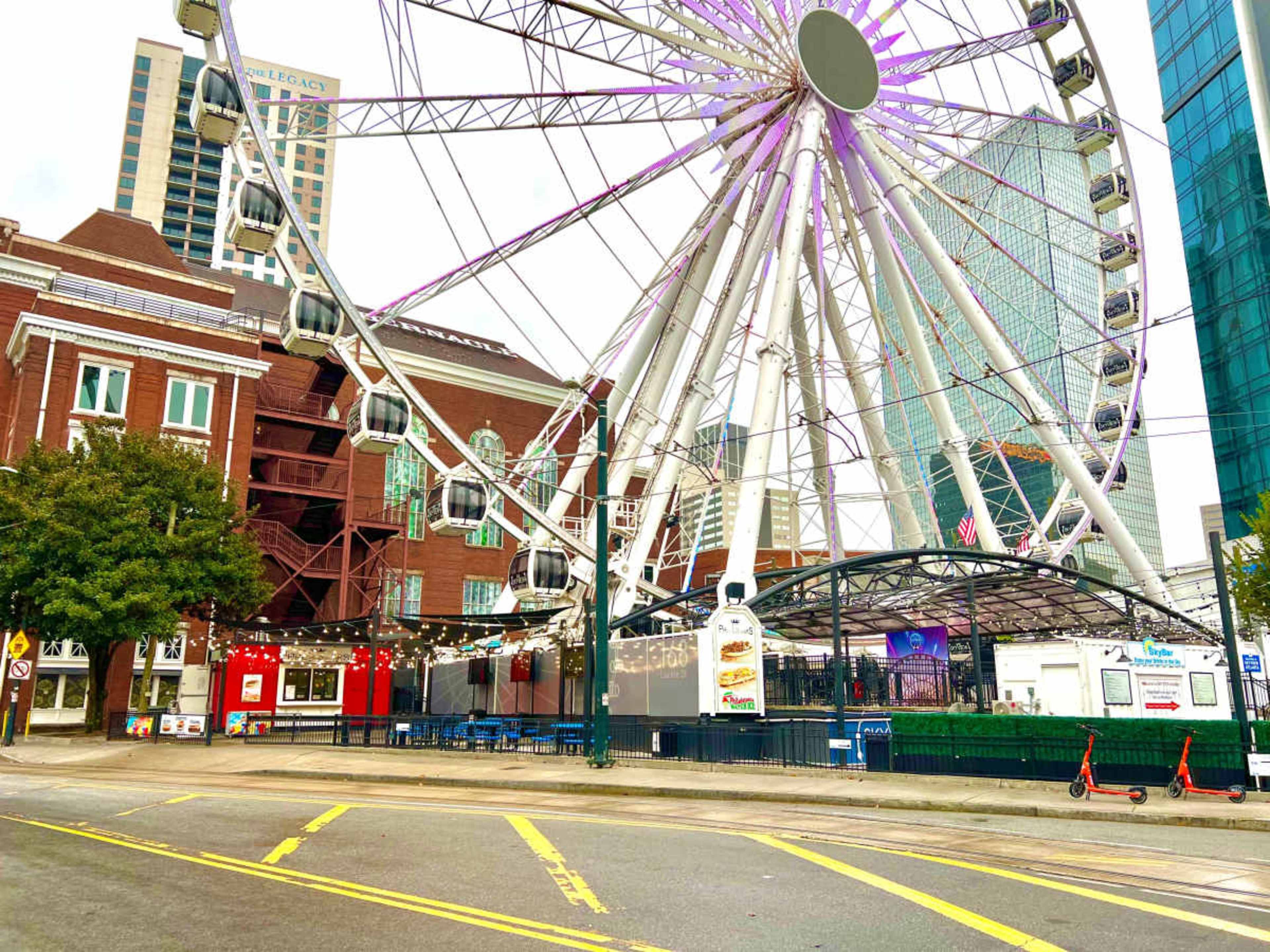 Beautiful Downtown Atlanta Terrace next to Skyview Ferris Wheel & Centennial Park Image in Downtown Atlanta, Atlanta, GA
