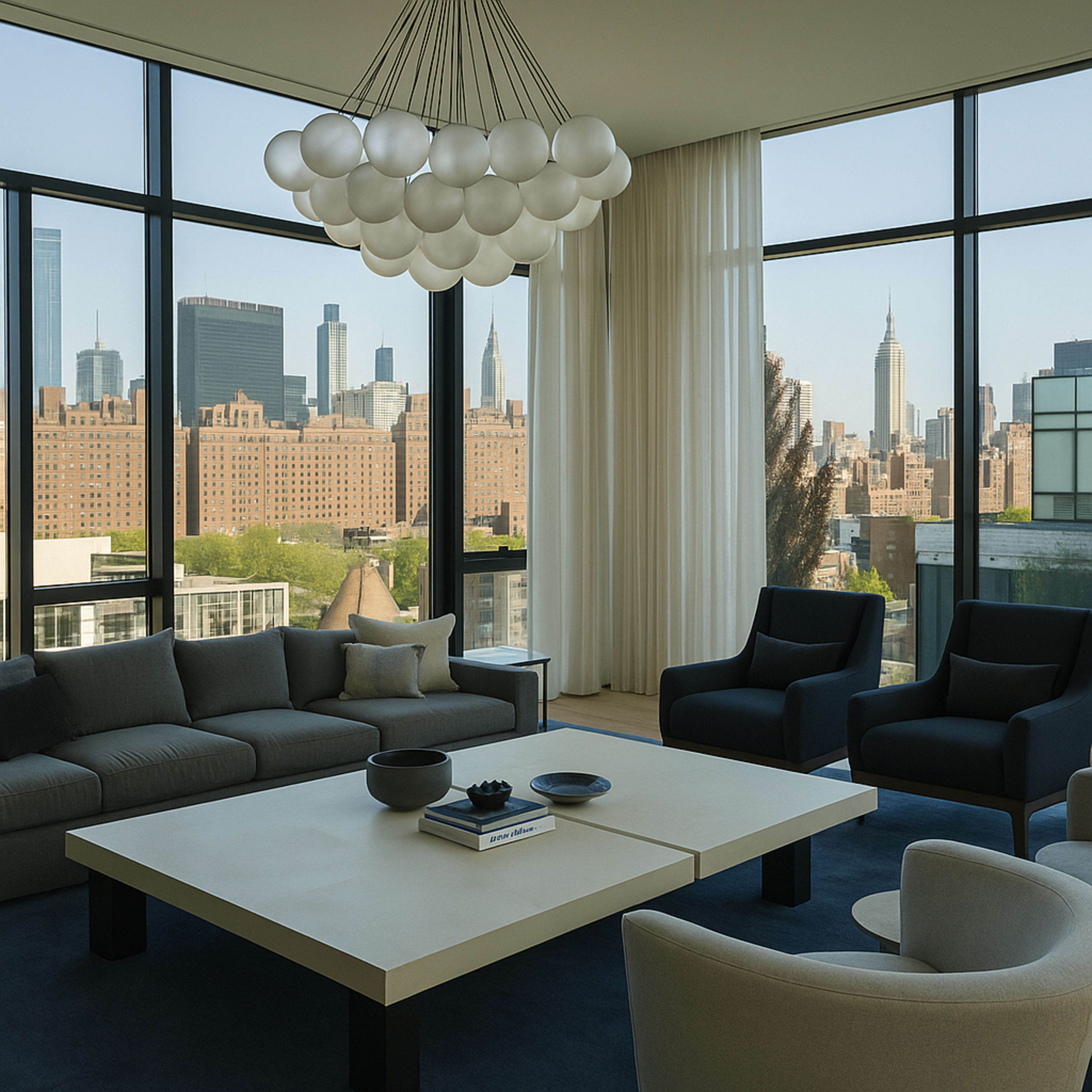 Image showcasing Chelsea Penthouse with City + River Views, New York, NY | Production ...