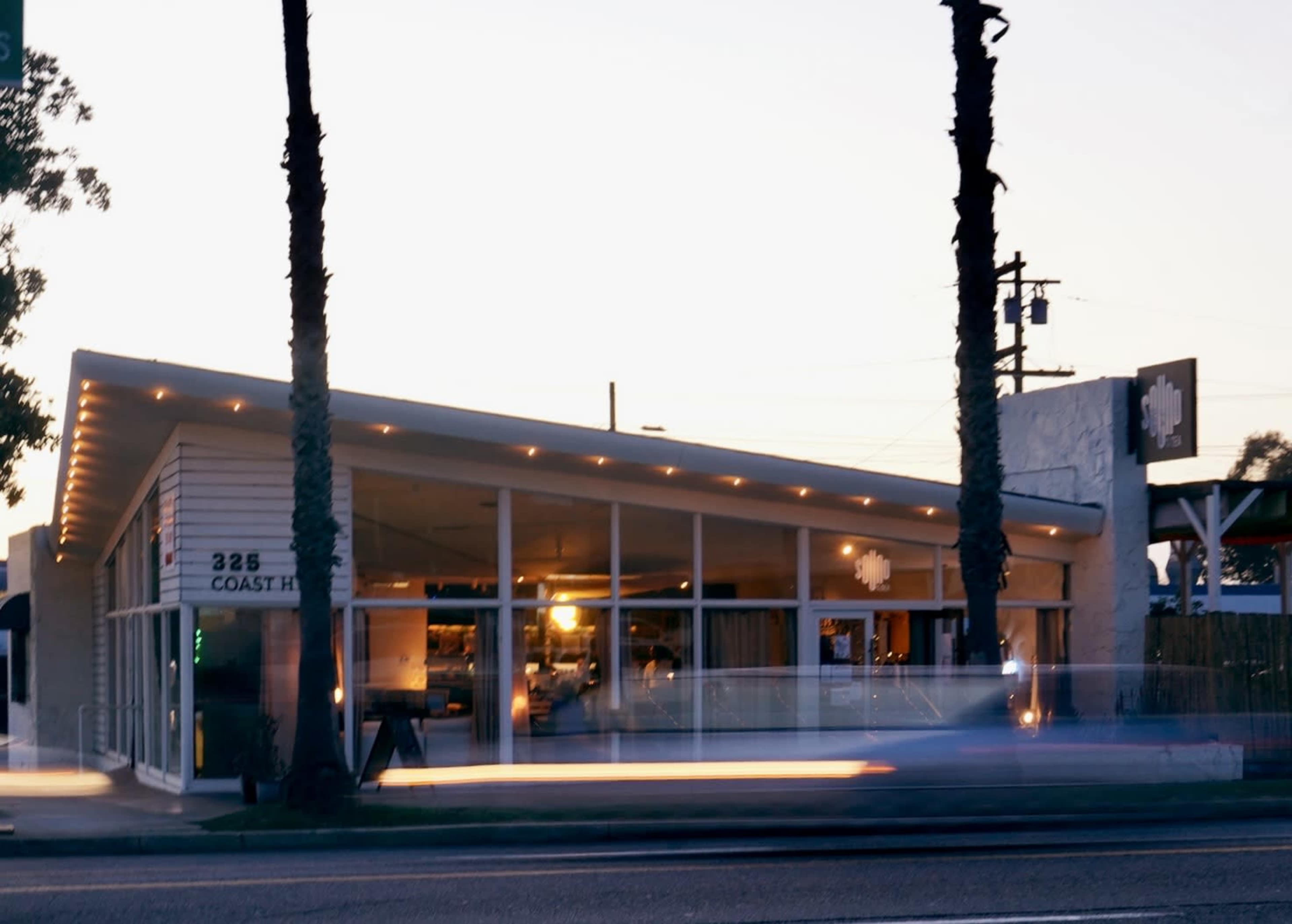 Listening Bar and Restaurant with midcentury Living room area, 360 DJ booth and Hifi system, 2 blocks away from Ocean Image in Townsite, Oceanside, AS