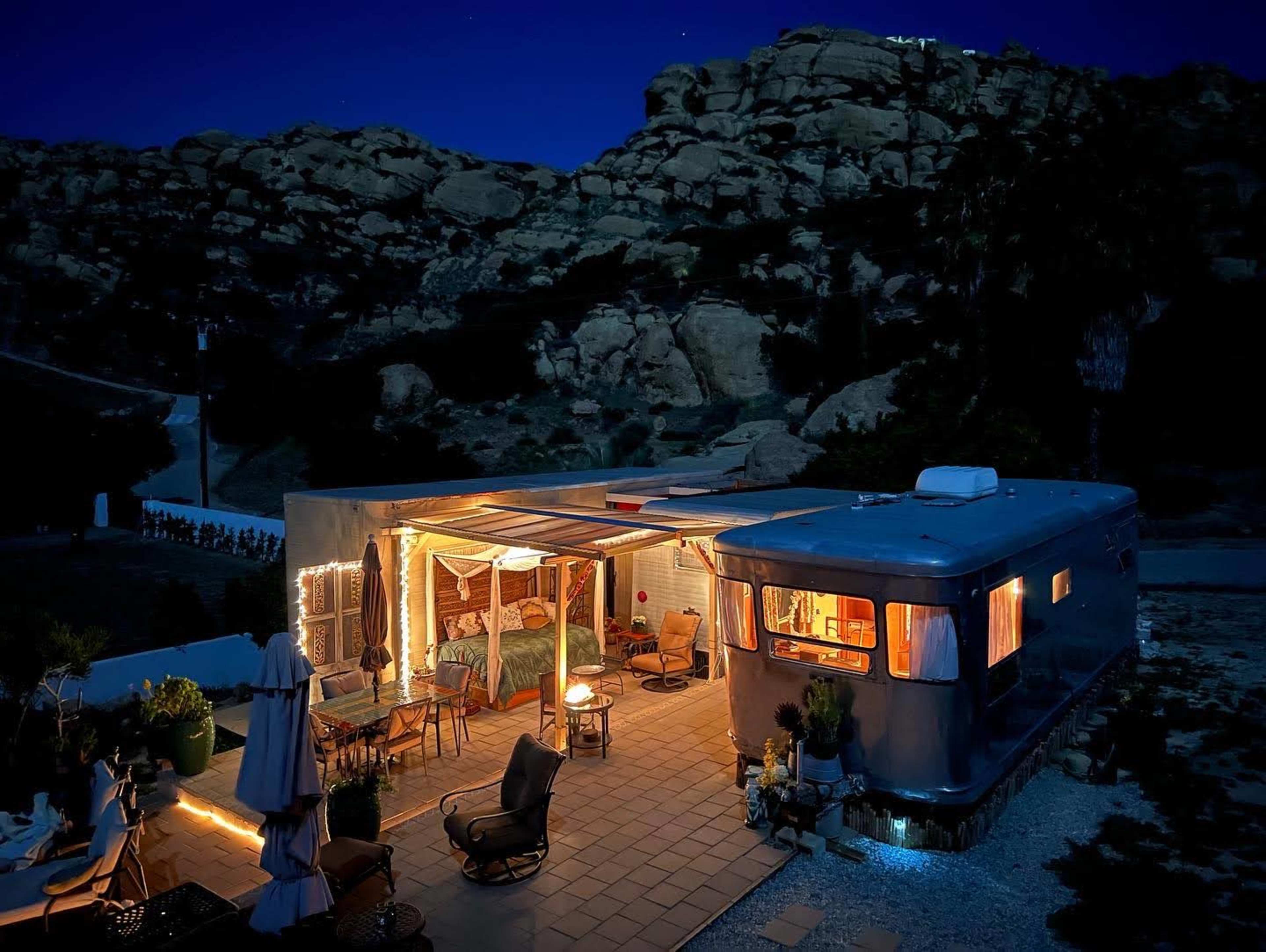 Ultimate glamping view location. Collectible designer vintage trailer. Image in , CHATSWORTH, CA