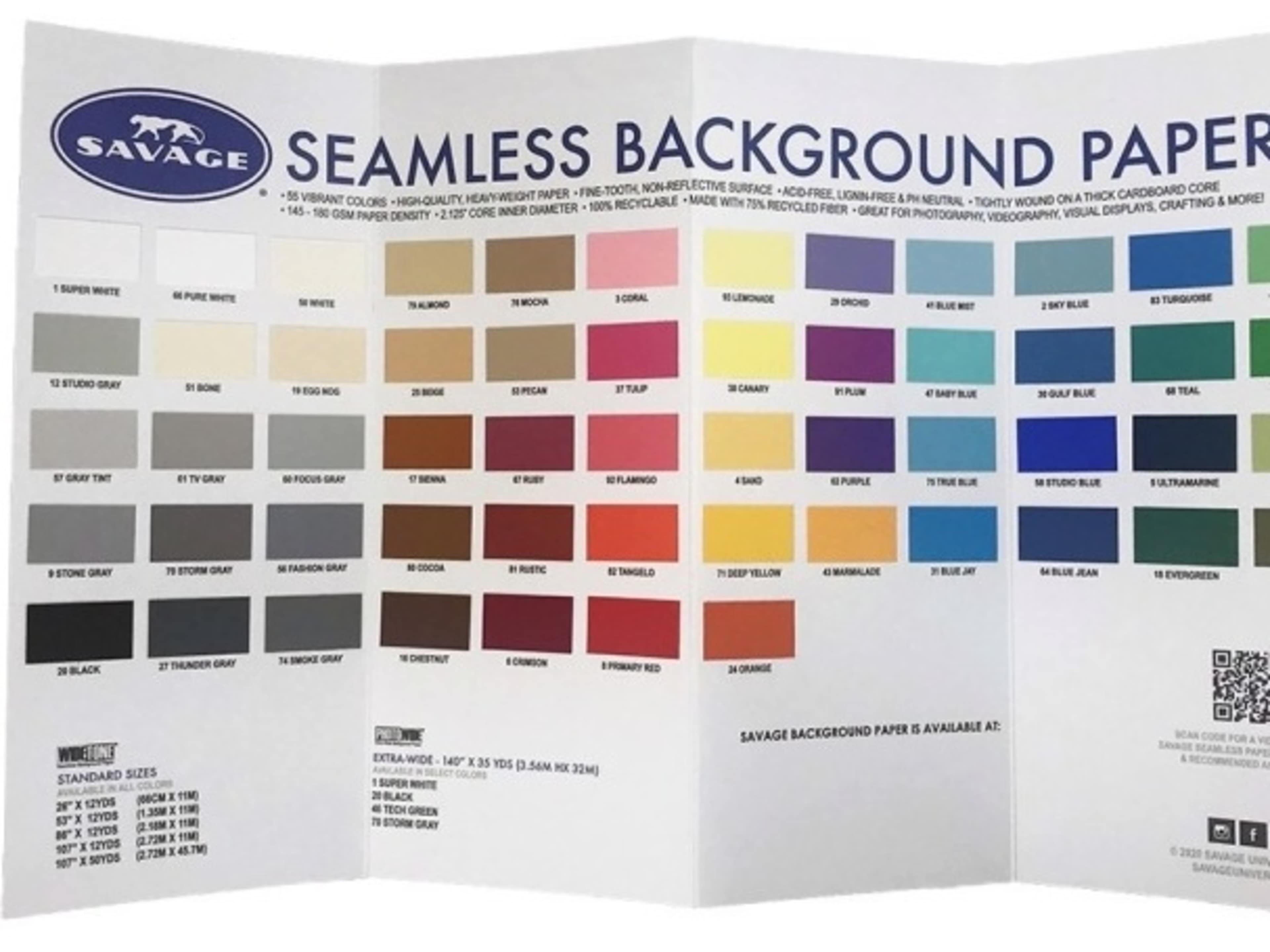 Savage 107 inches x 12 yards Background Paper