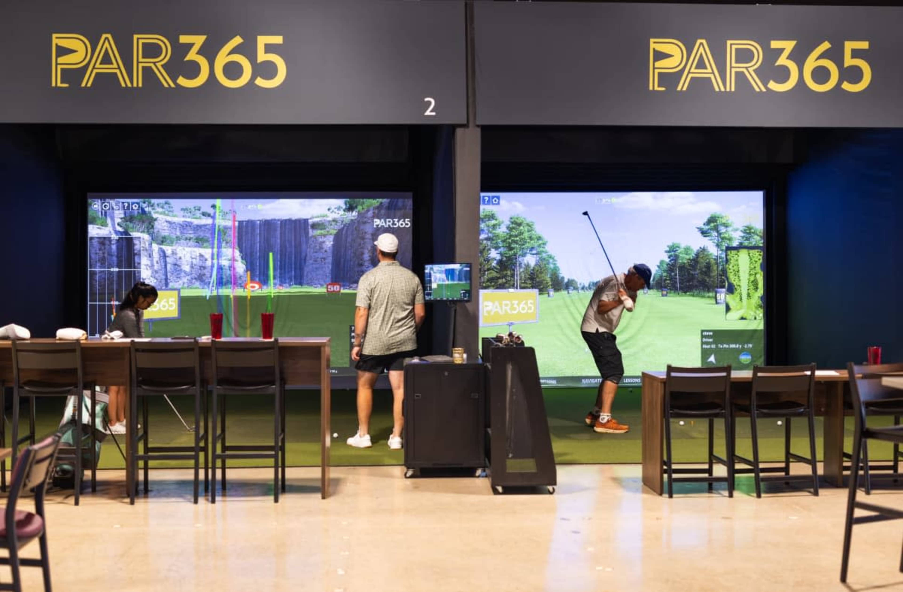Modern Indoor Golf Lounge with Premium Simulators Image in Roseville, Roseville, MN