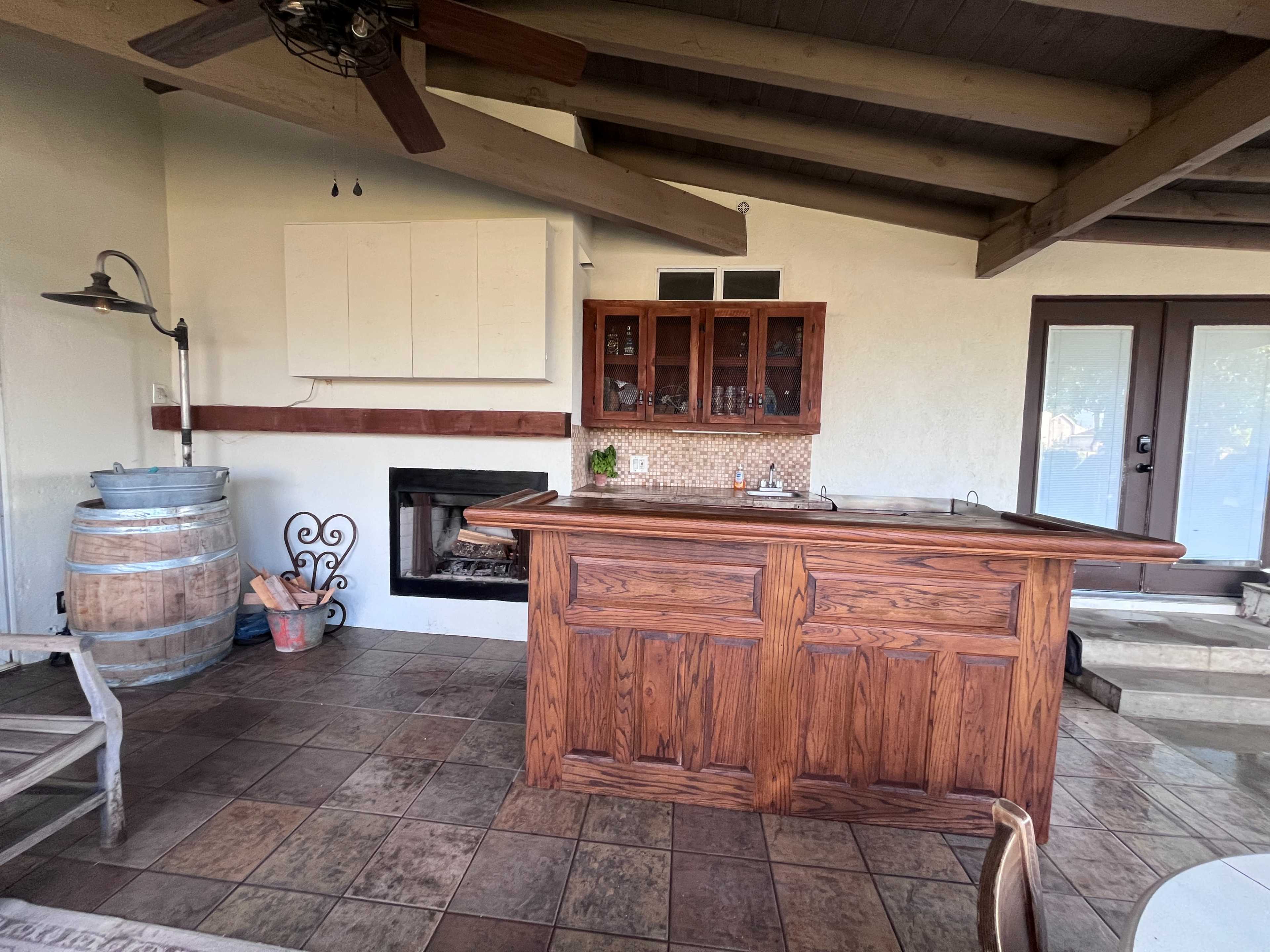 Spanish-Style Backyard with String Lights Image in East Whittier, WHITTIER, CA, CA