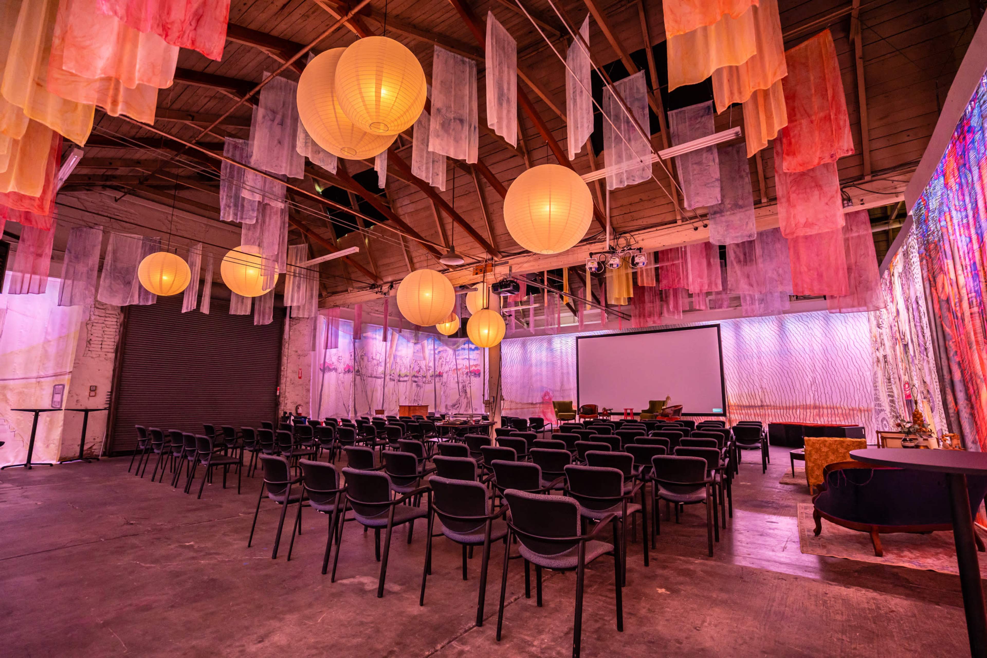 Enchanting Warehouse Space with Dreamy Lighting & Artistic Vibe Image in East Peralta, Oakland, CA