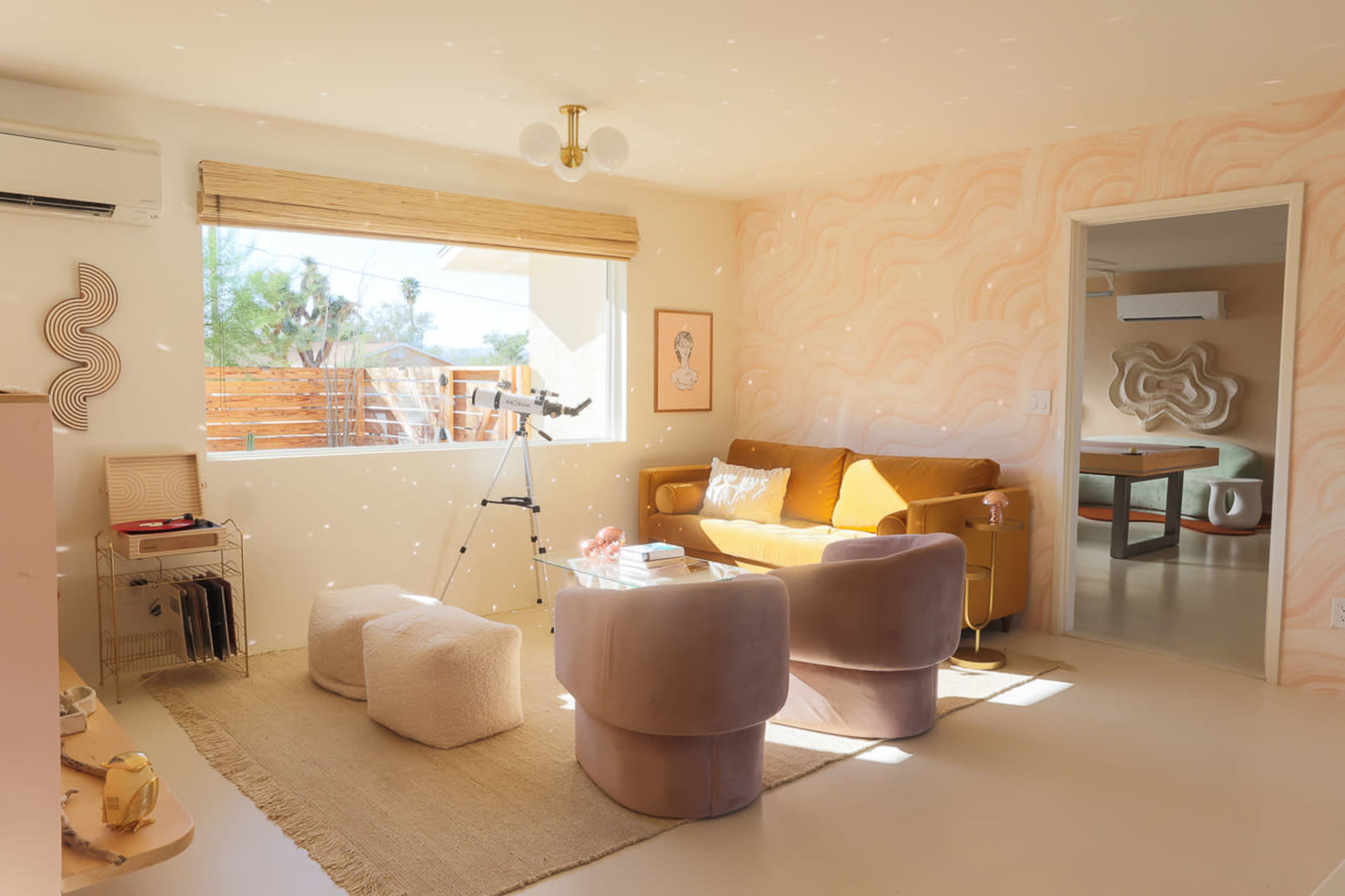 Colorful creative desert home with beautiful desert valley view Image in Joshua Tree, Joshua tree, CA