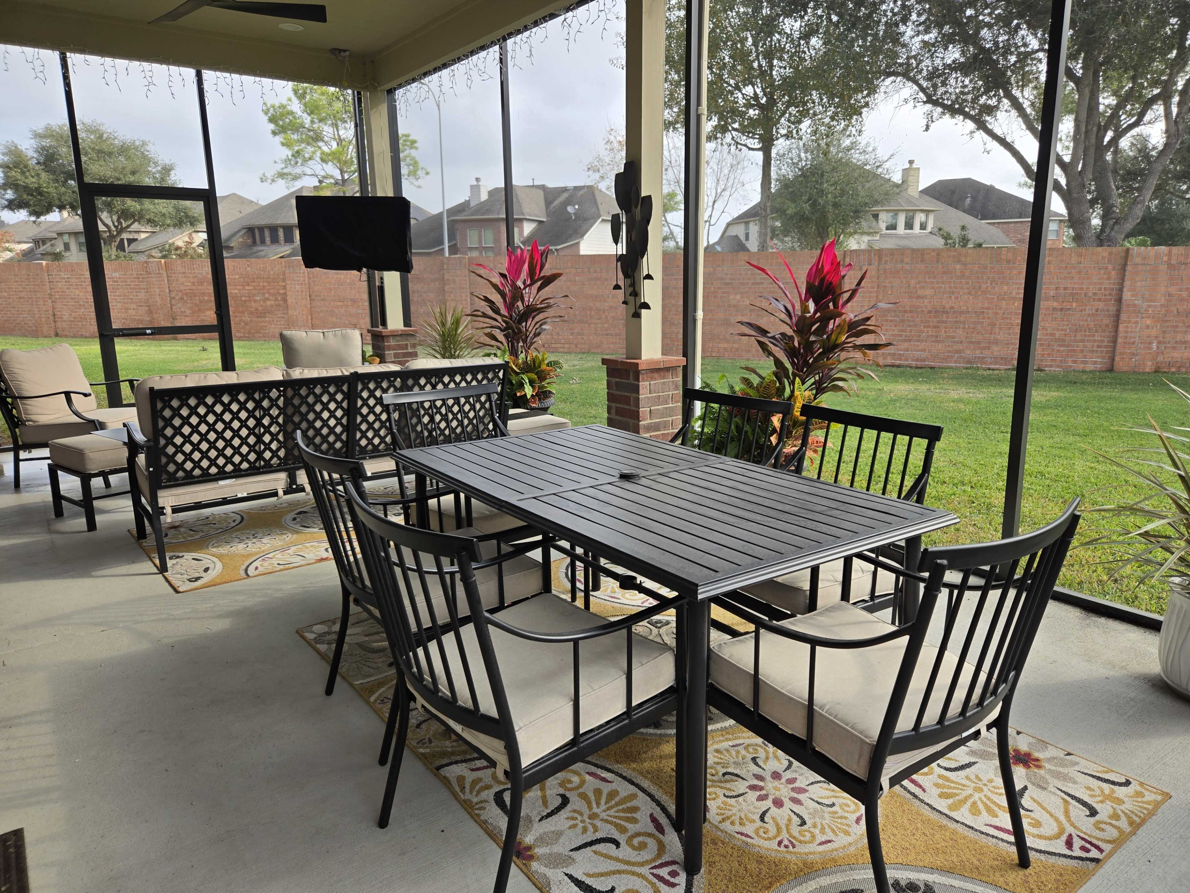 Pearland Georgian Residence with Spacious Patio and Backyard Image in Shadow Creek Ranch, Pearland, TX