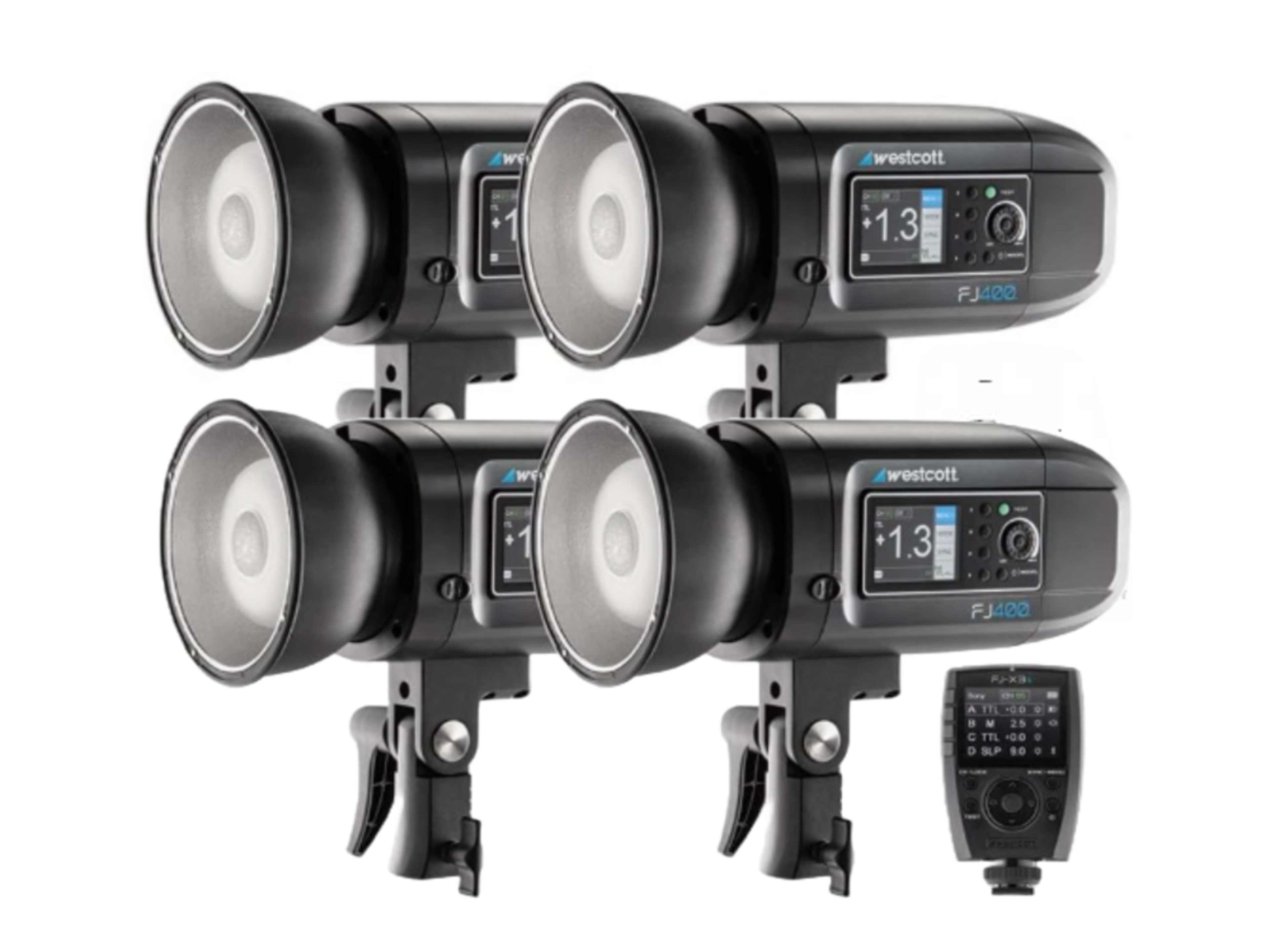 (4) Westcott FJ400 Strobe Lights