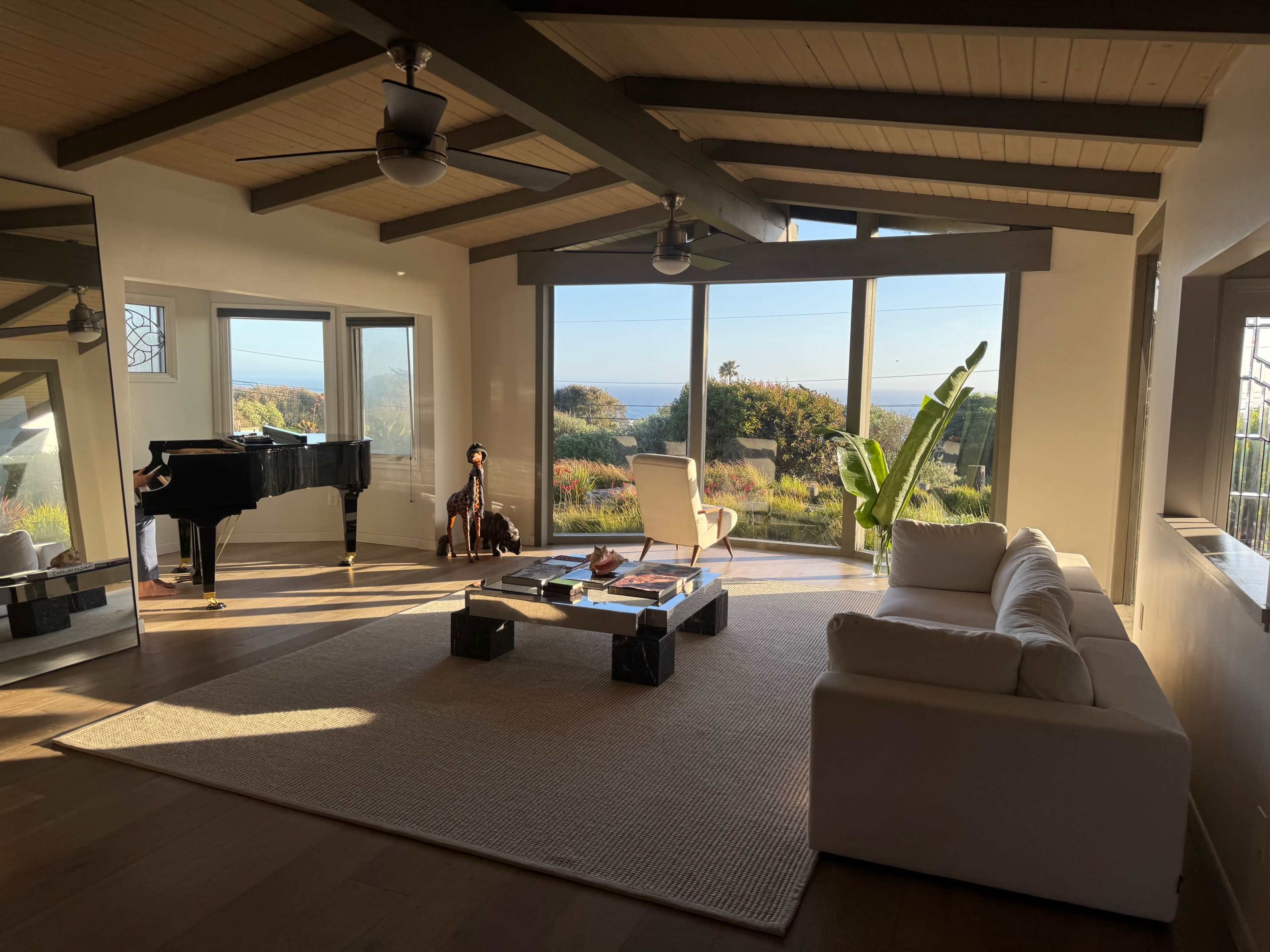 Original Malibu mid-century house with sweeping westward coastal views off Point Dume. Image in Central Malibu, Malibu, CA