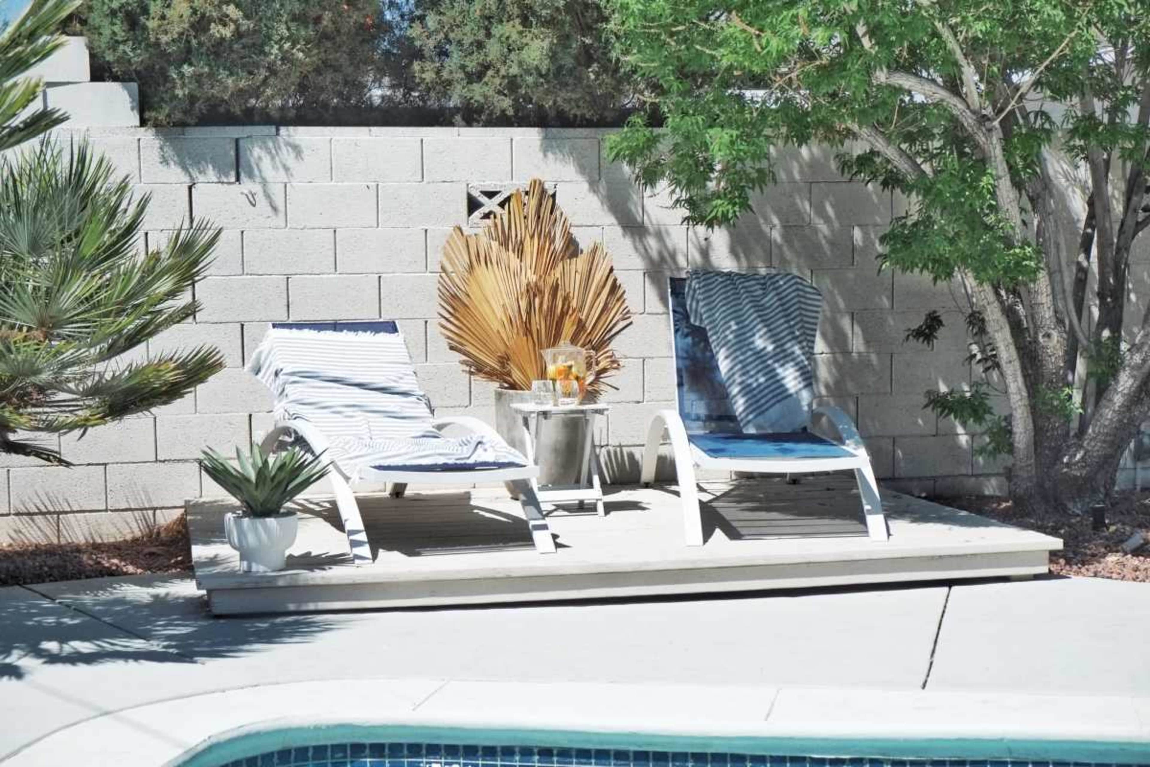 Desert Meets Miami - Colorful Poolside Shoot Location Image in McNeil Estates, Las Vegas, NV