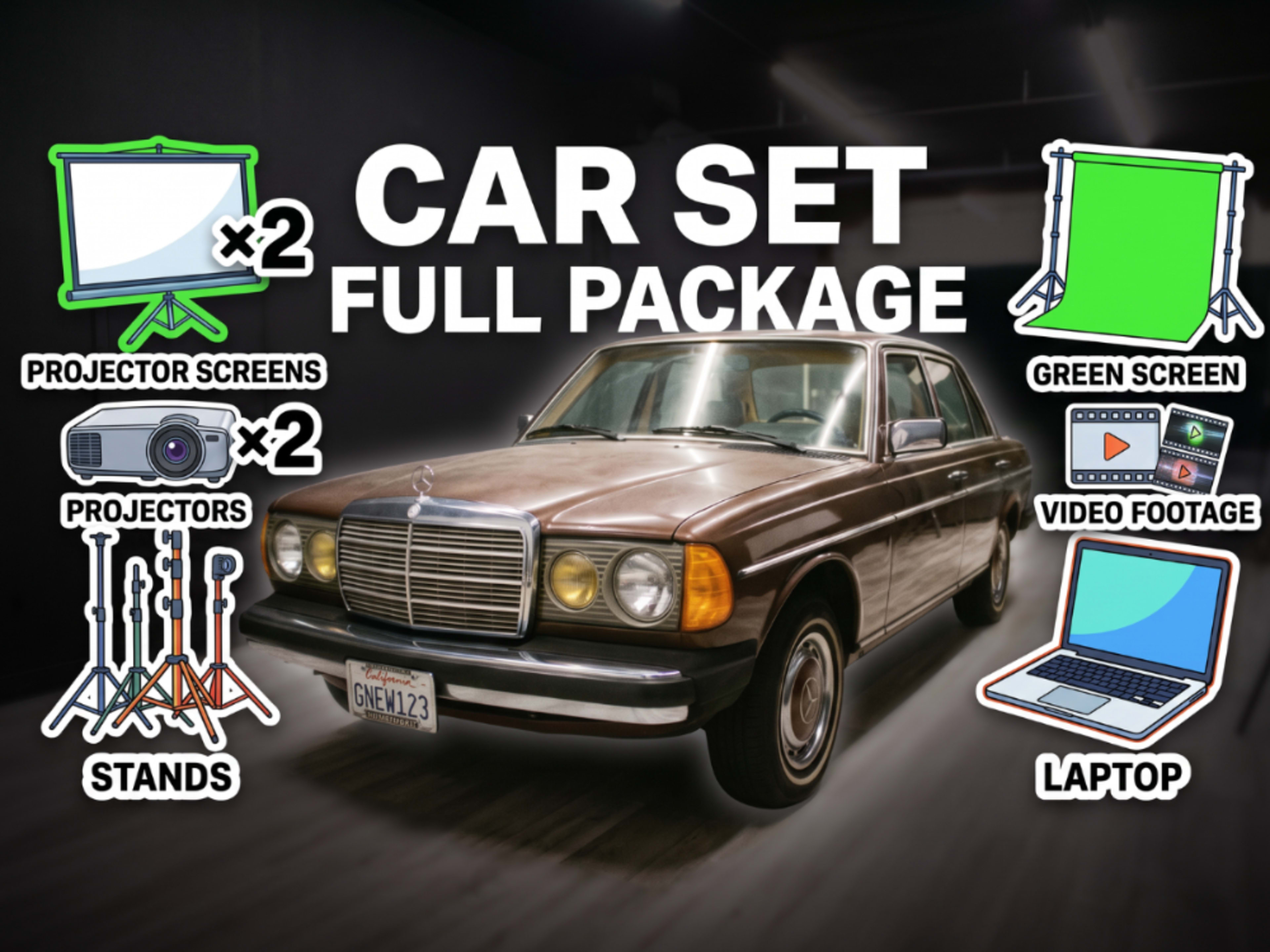 A1 FULL CAR PROCESS PACKAGE | 2 PROJECTORS + ON-SE