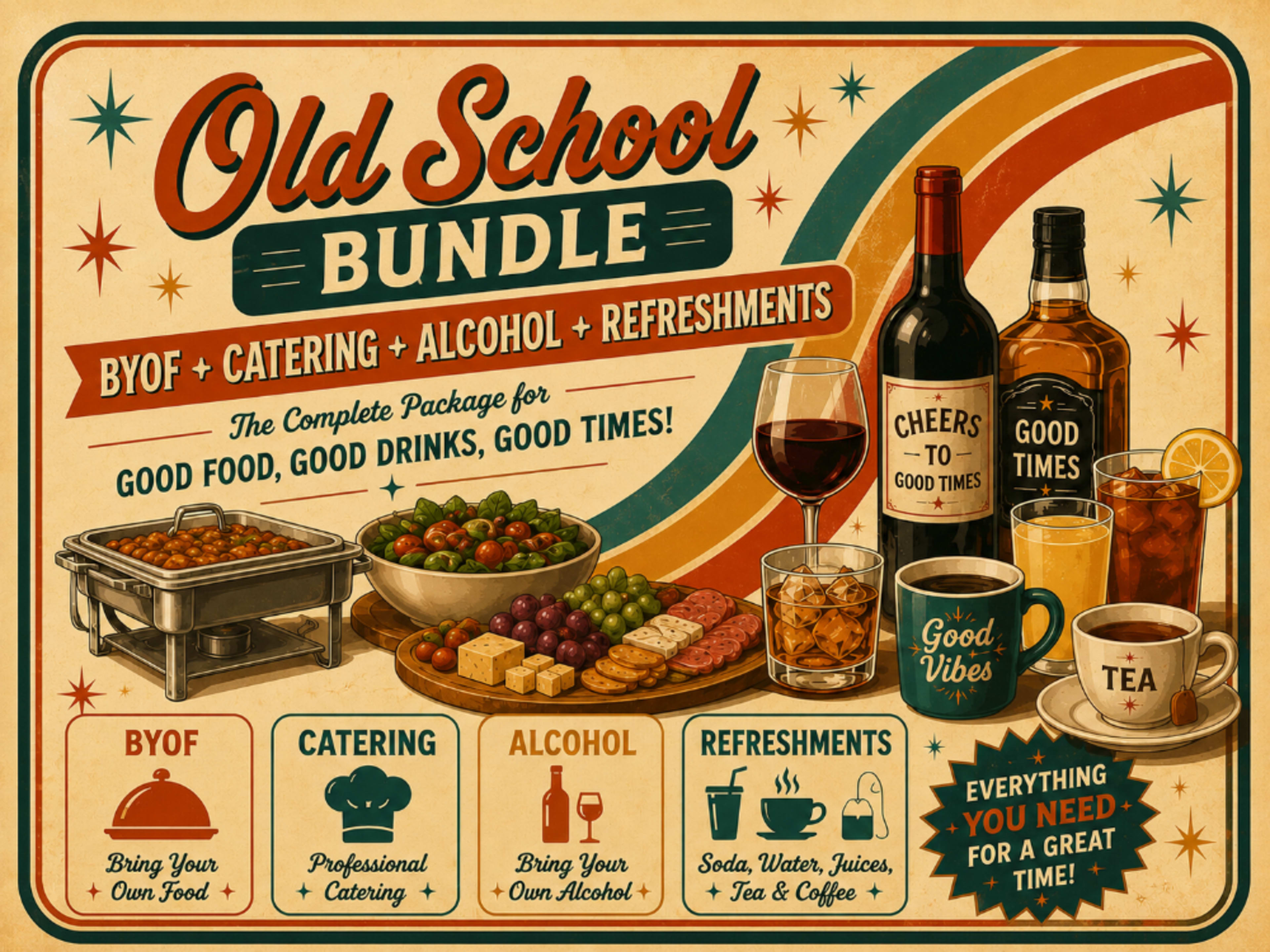 Old School Bundle (BYOF + Refreshments + Alcohol)