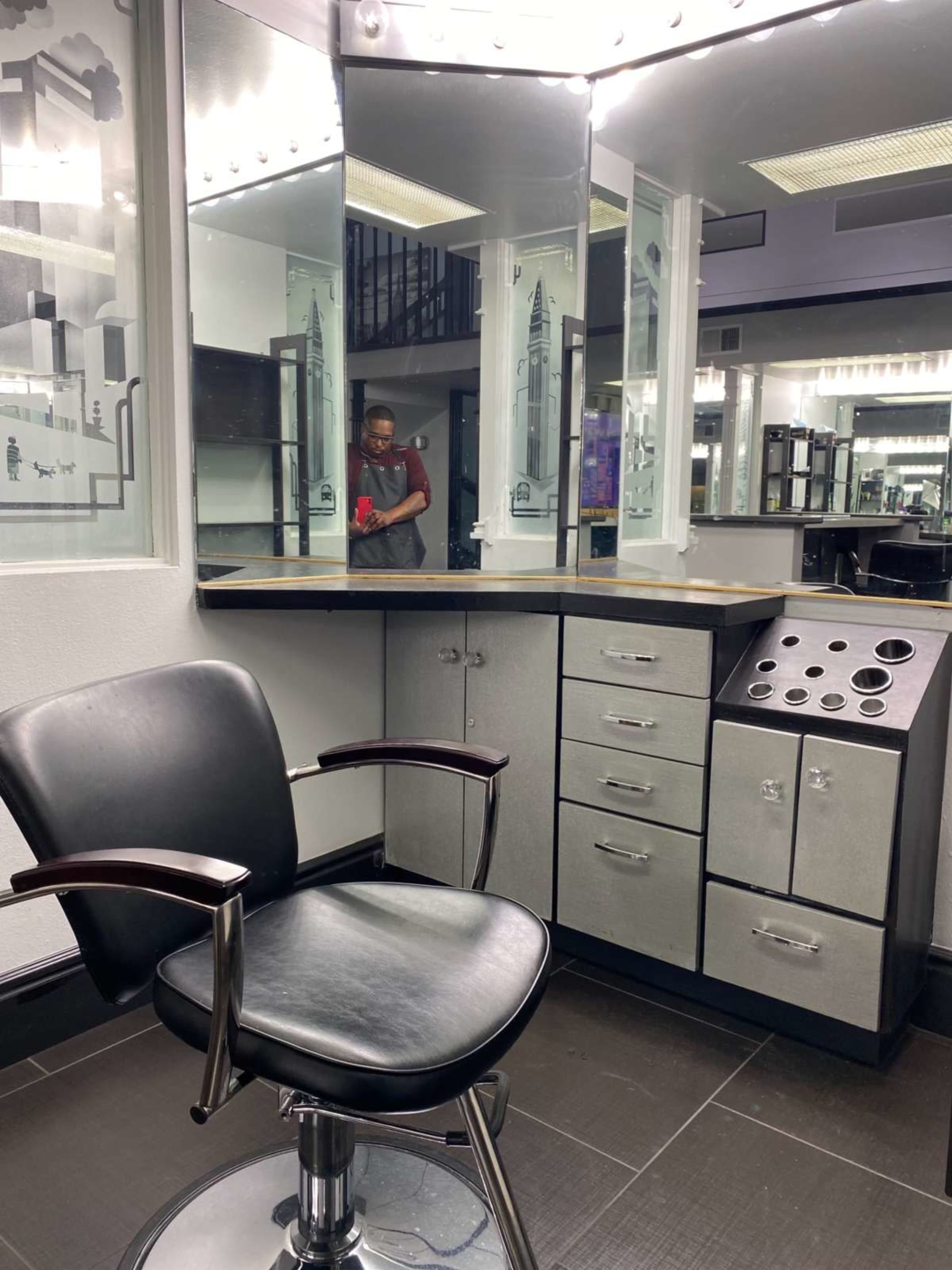 Downtown Riversides Main Street Prime Barbershop & design Studio. Image in Downtown Riverside, Riverside, CA