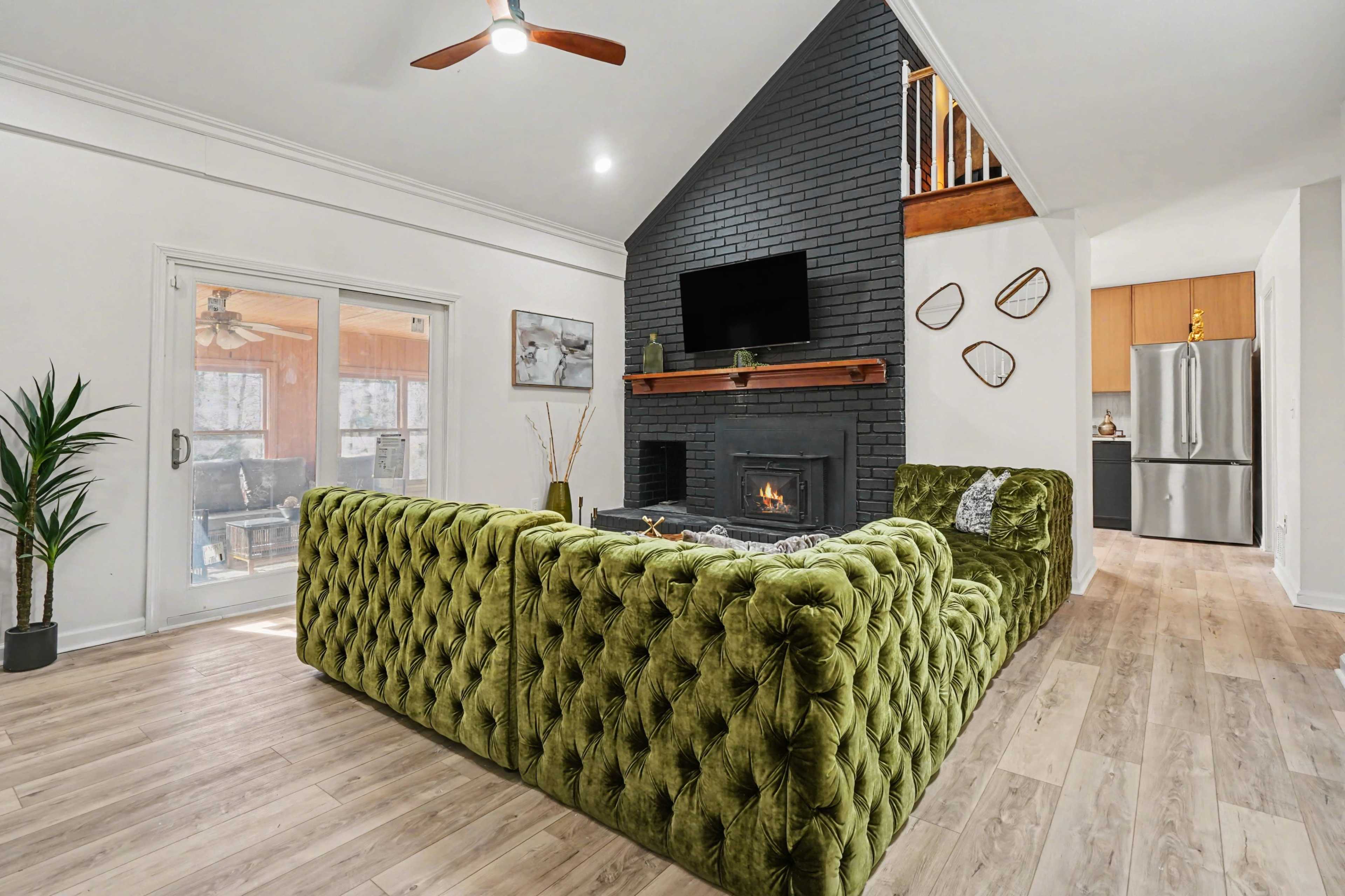 Scandinavian Modern Content House | Luxury Kitchen + Statement Fireplace Image in , Lithonia, GA