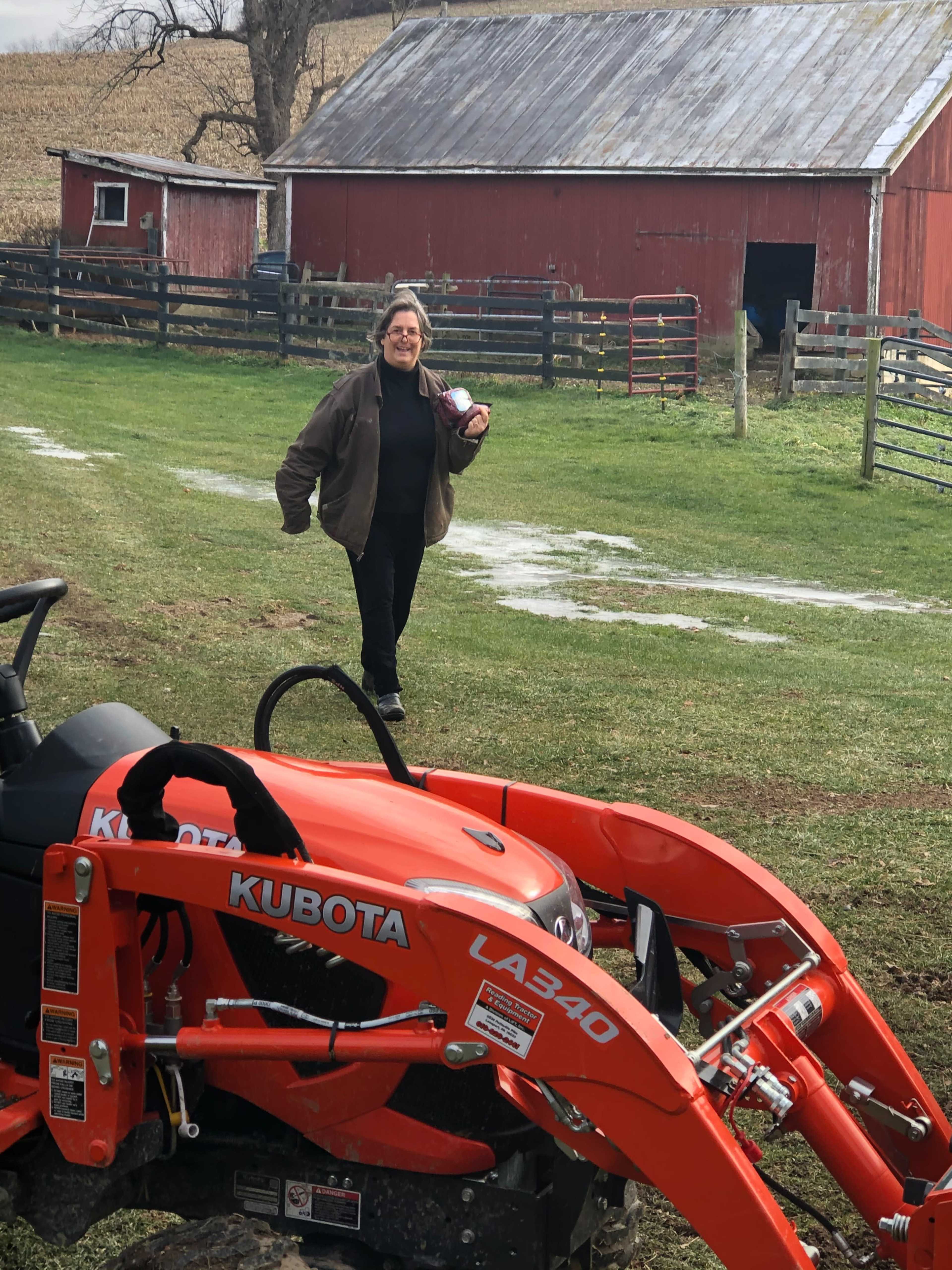 country farmhouse and farm with barn Image in Greenwich Township, lenhartsville, PA