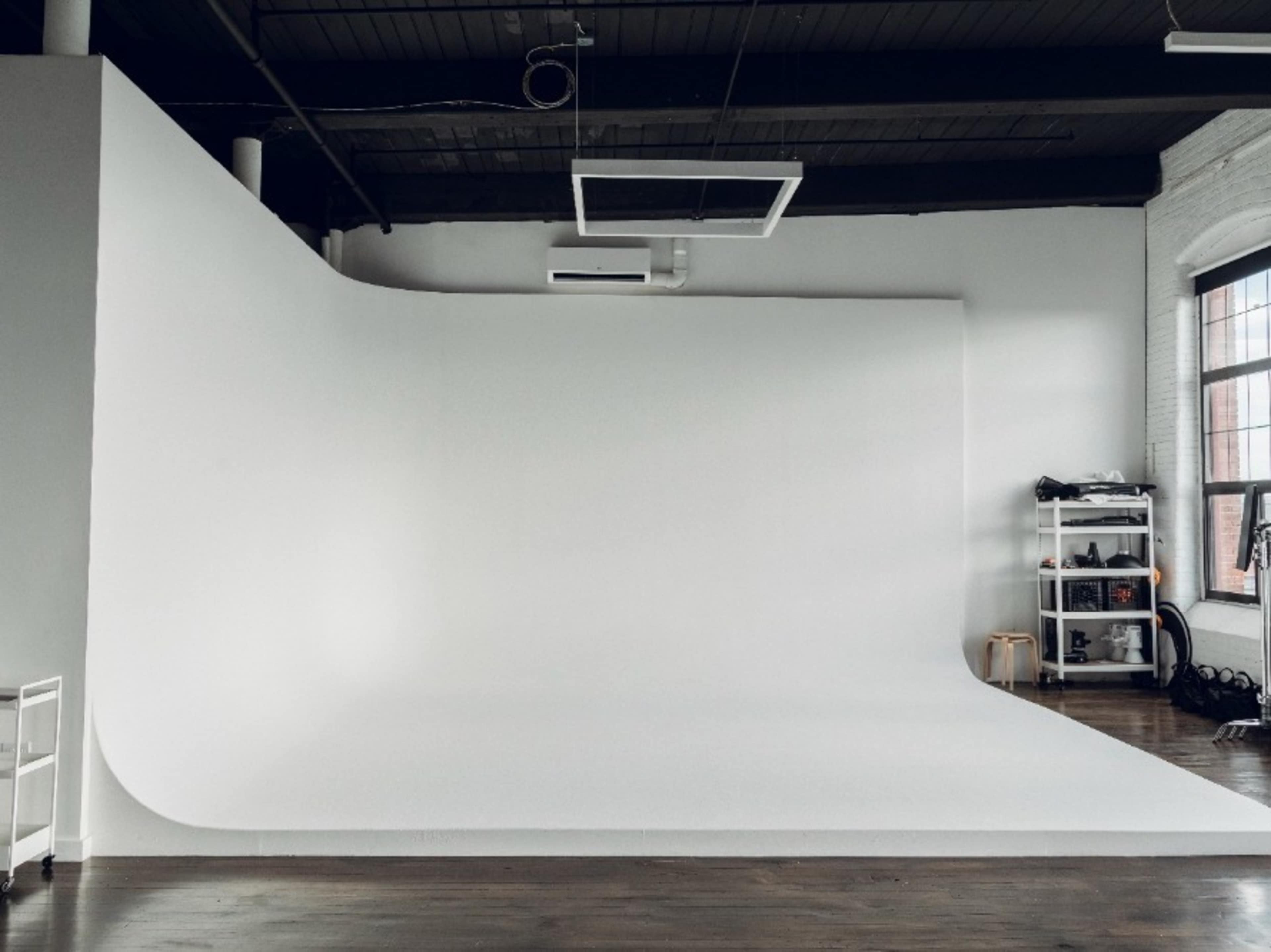 freshly painted cyc wall.