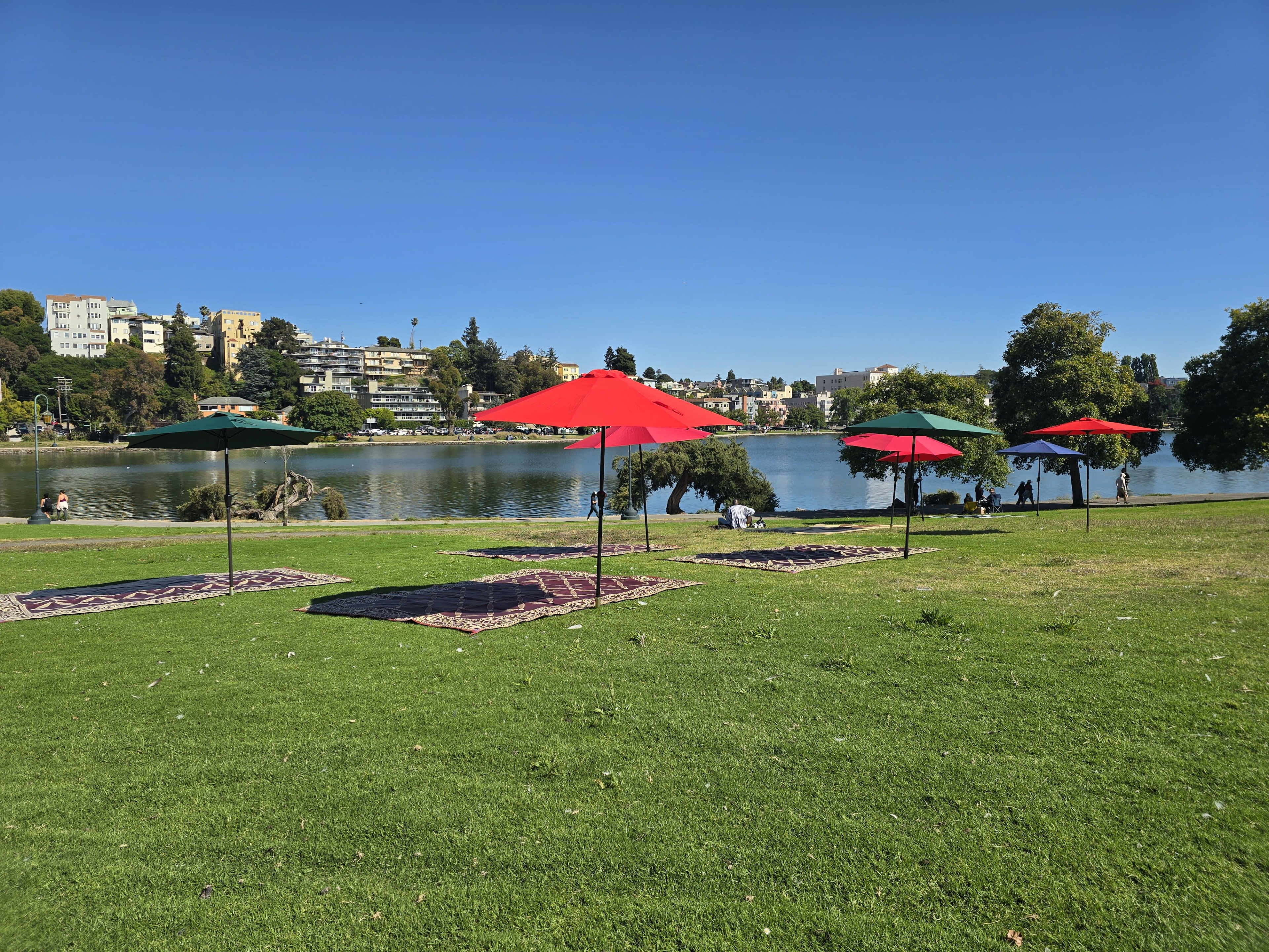 Ashe Umbrella Project - Lakeside Premium Umbrella Oasis Ashé Cafe with Gigabit Internet & Secure Parking Image in Cleveland Heights, Oakland, CA