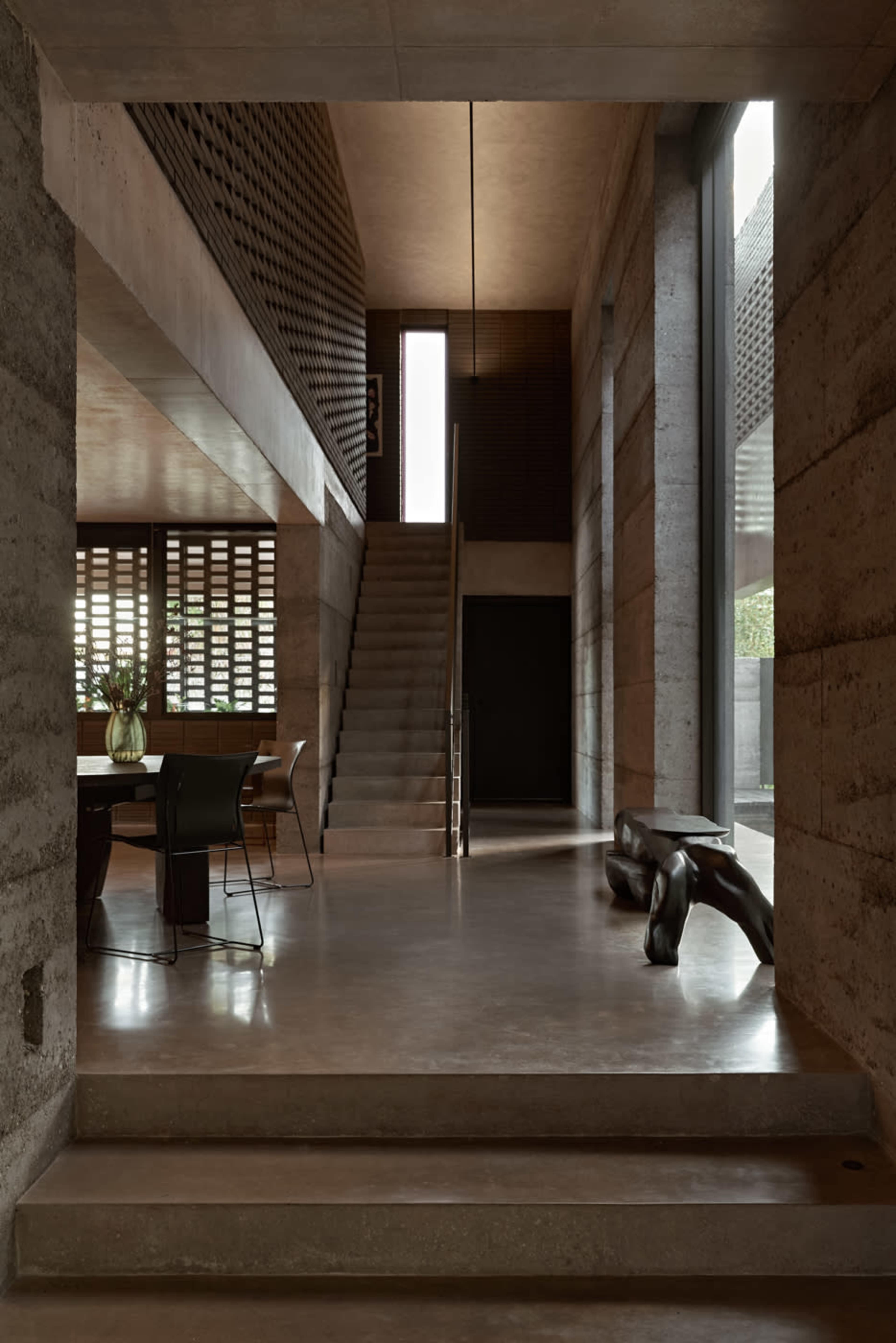 A private secluded brutalist home engulfed by native landscape and a natural pool Image in Wembley Downs, Wembley Downs, WA