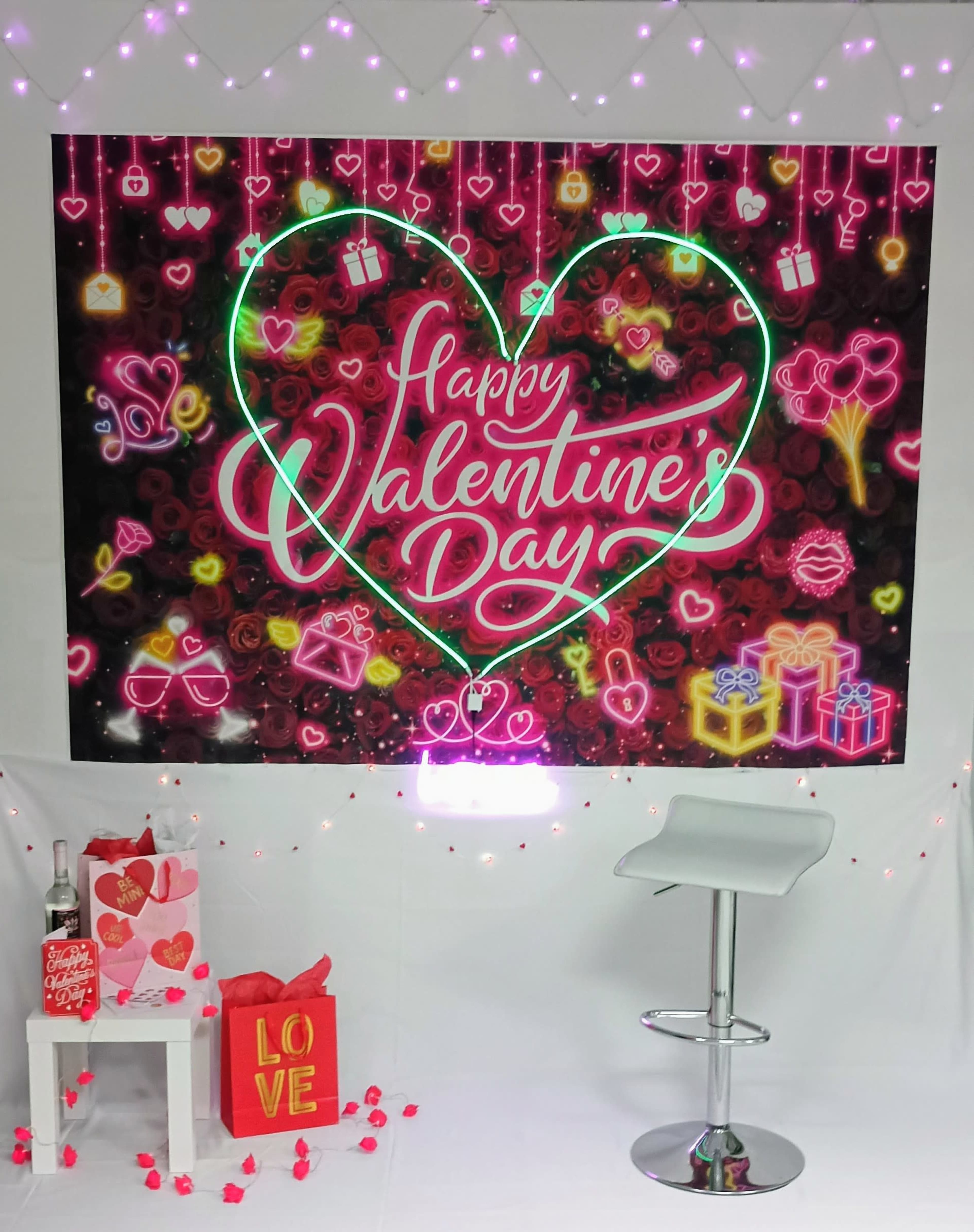 Festive Neon Photo Studio for Photos & Social Media Image in South Fulton, Atlanta, GA