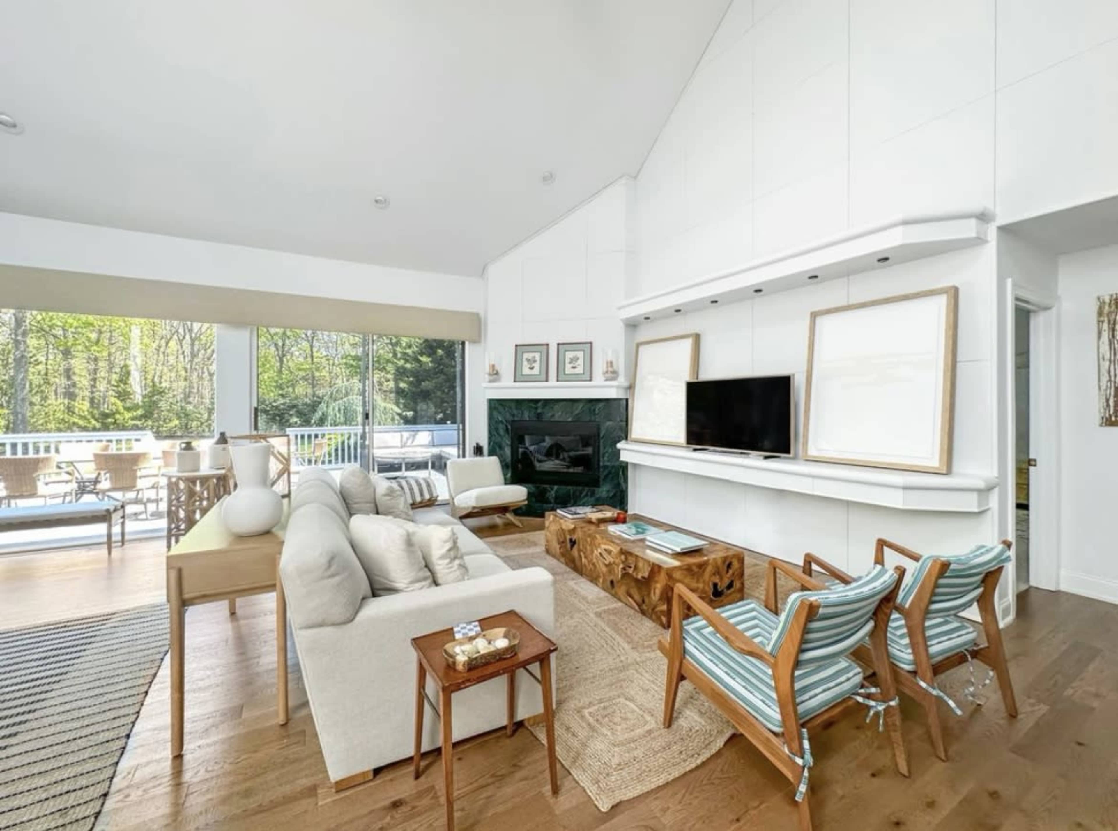 Private gated large Hamptons House with 1+ acre of lawn and pool - surrounded by woods Image in Southampton, Hampton Bays, NY
