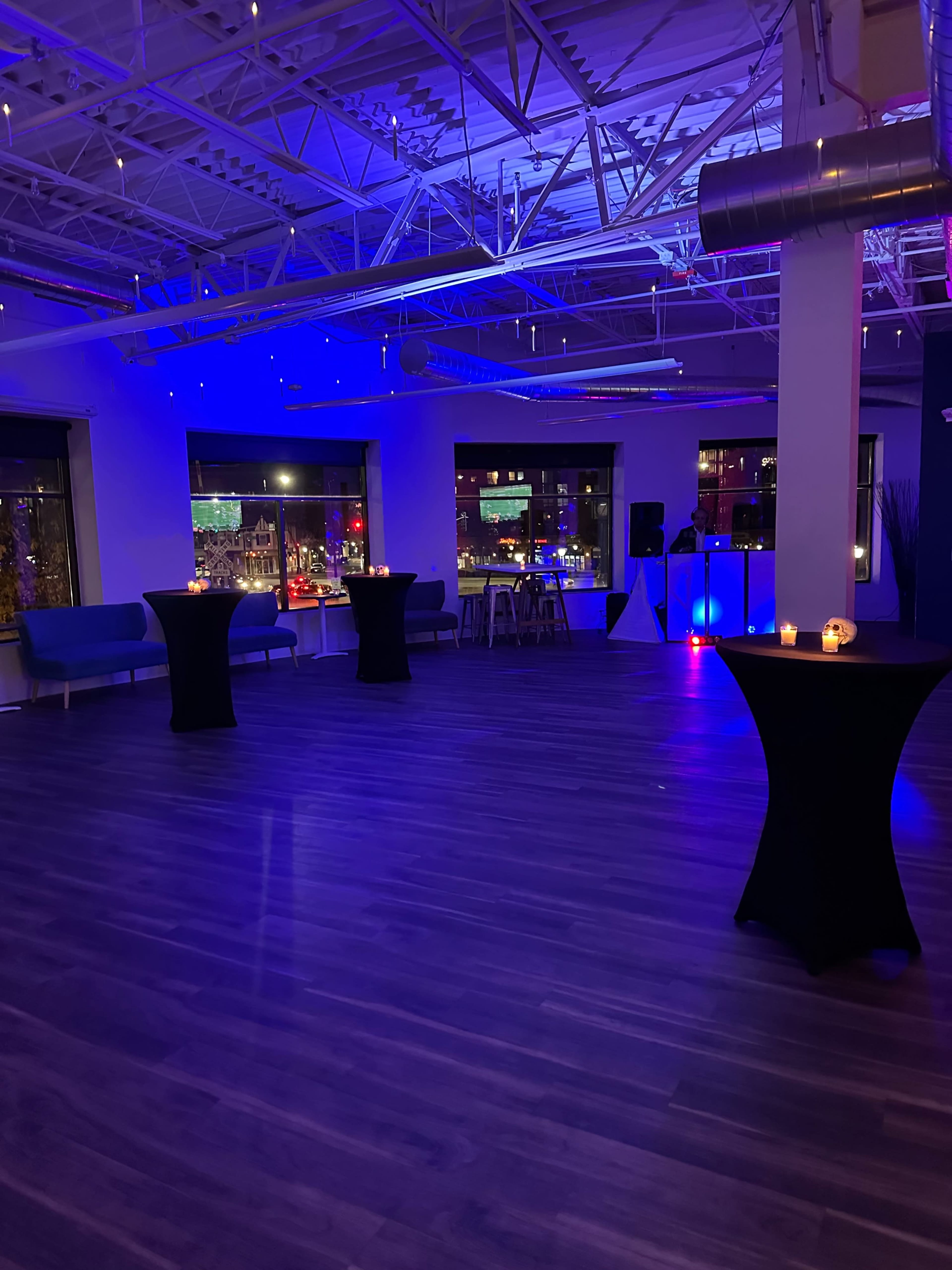 Open bright event space overlooking downtown Arlington Heights with tons of natural light! Image in Wheeling Township, Arlington Heights, IL