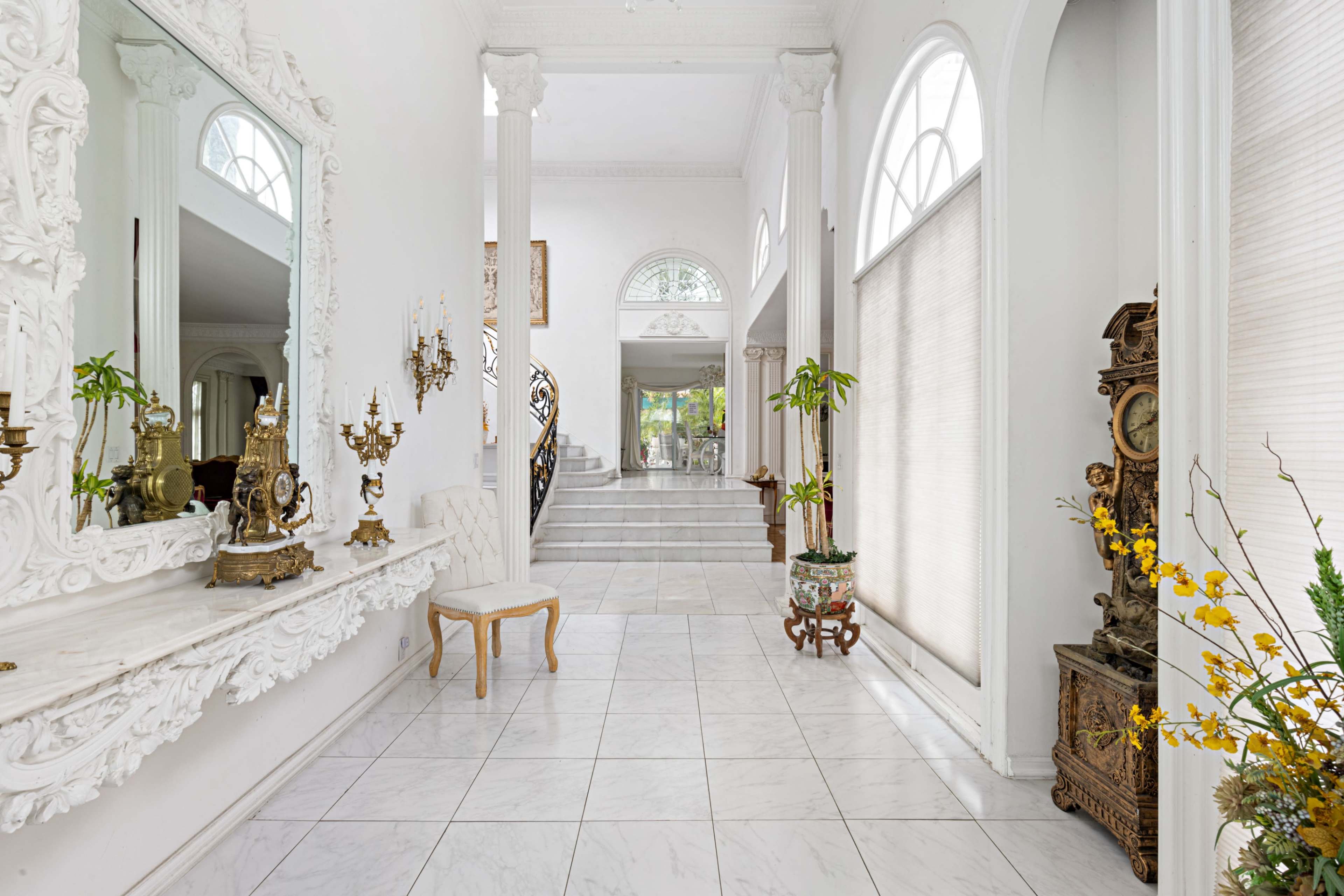 Ancient Greek & Persian Style White Mansion with Natural Light Image in Northridge, Northridge, CA